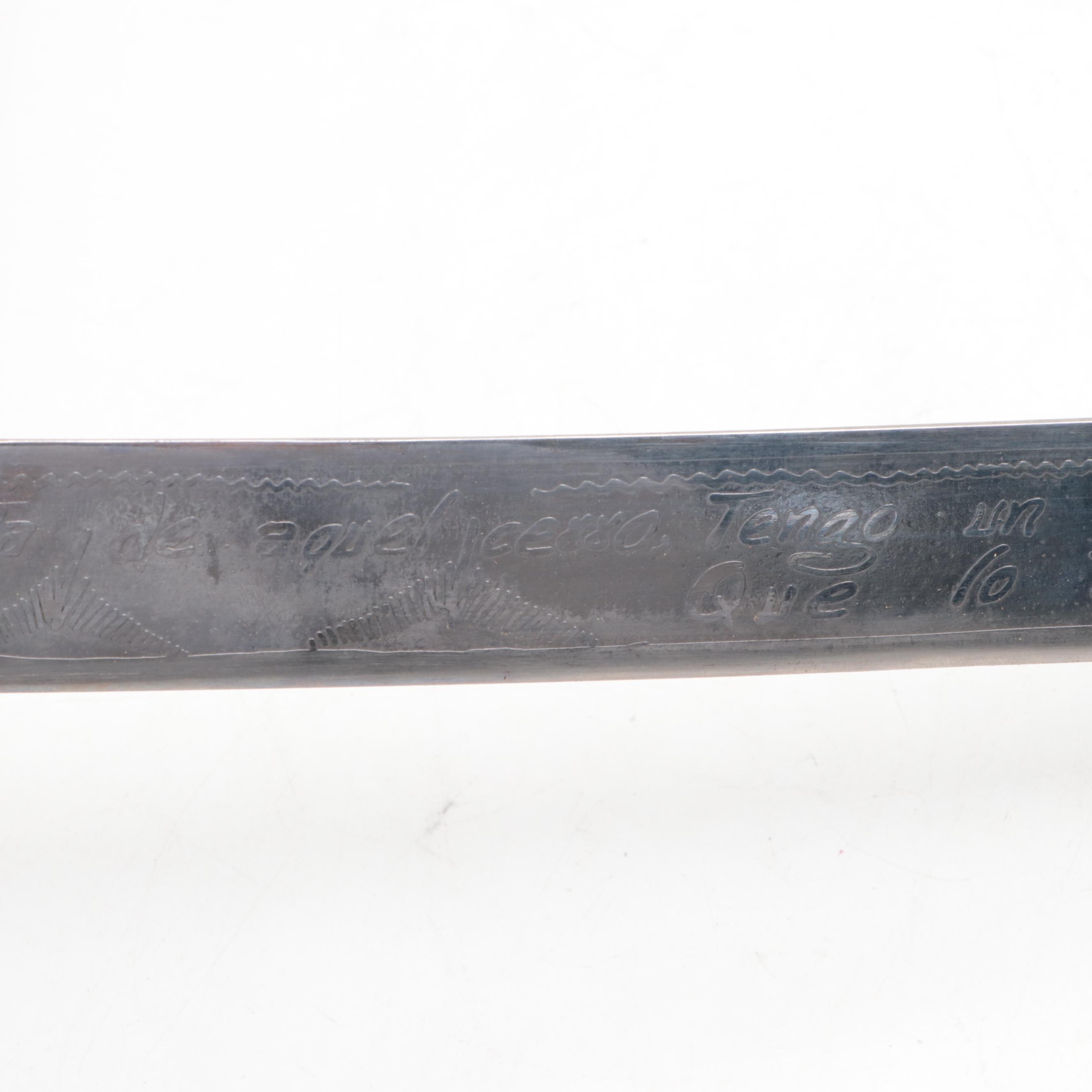 Bird Head Pommel Souvenir Sword With Leather Scabbard