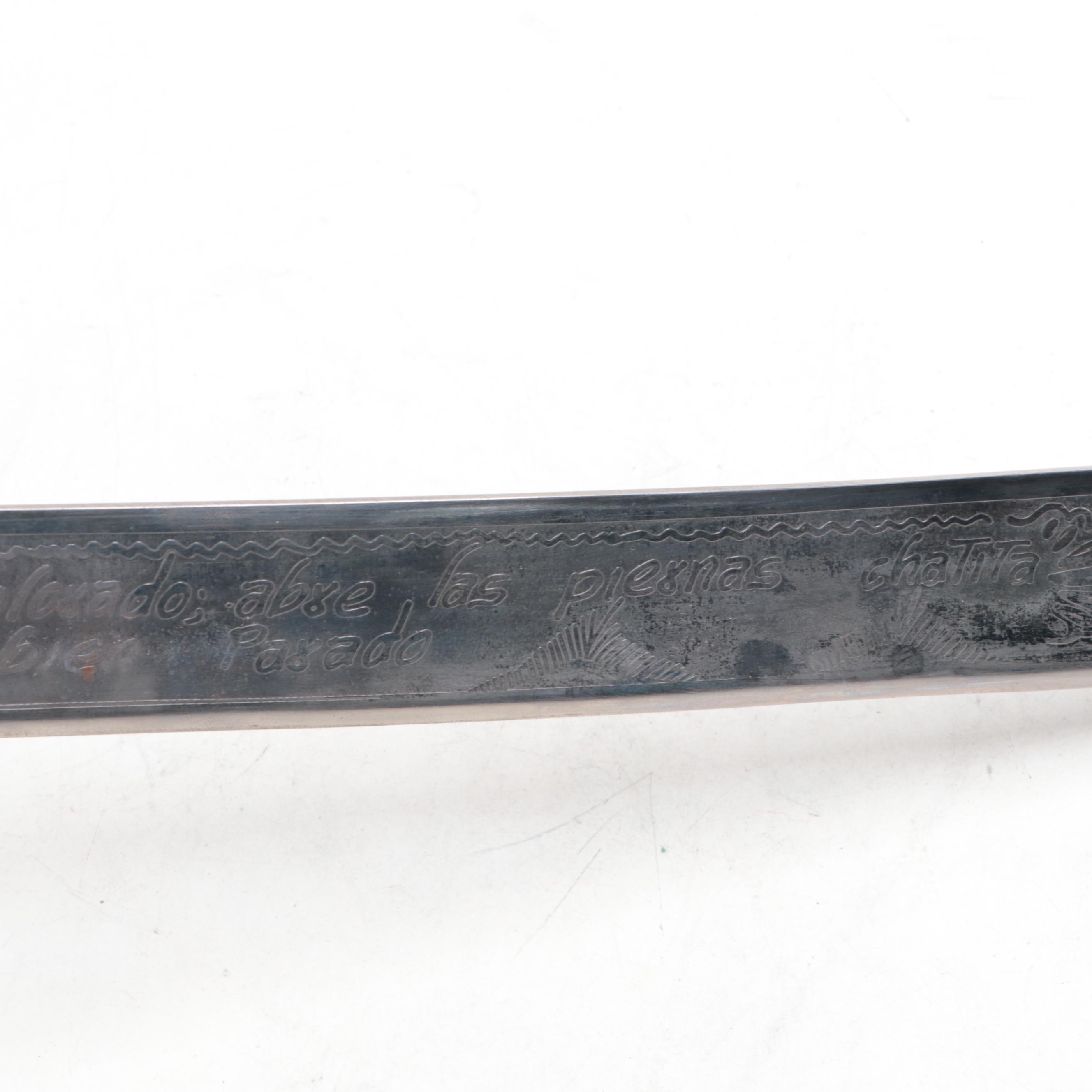 Bird Head Pommel Souvenir Sword With Leather Scabbard