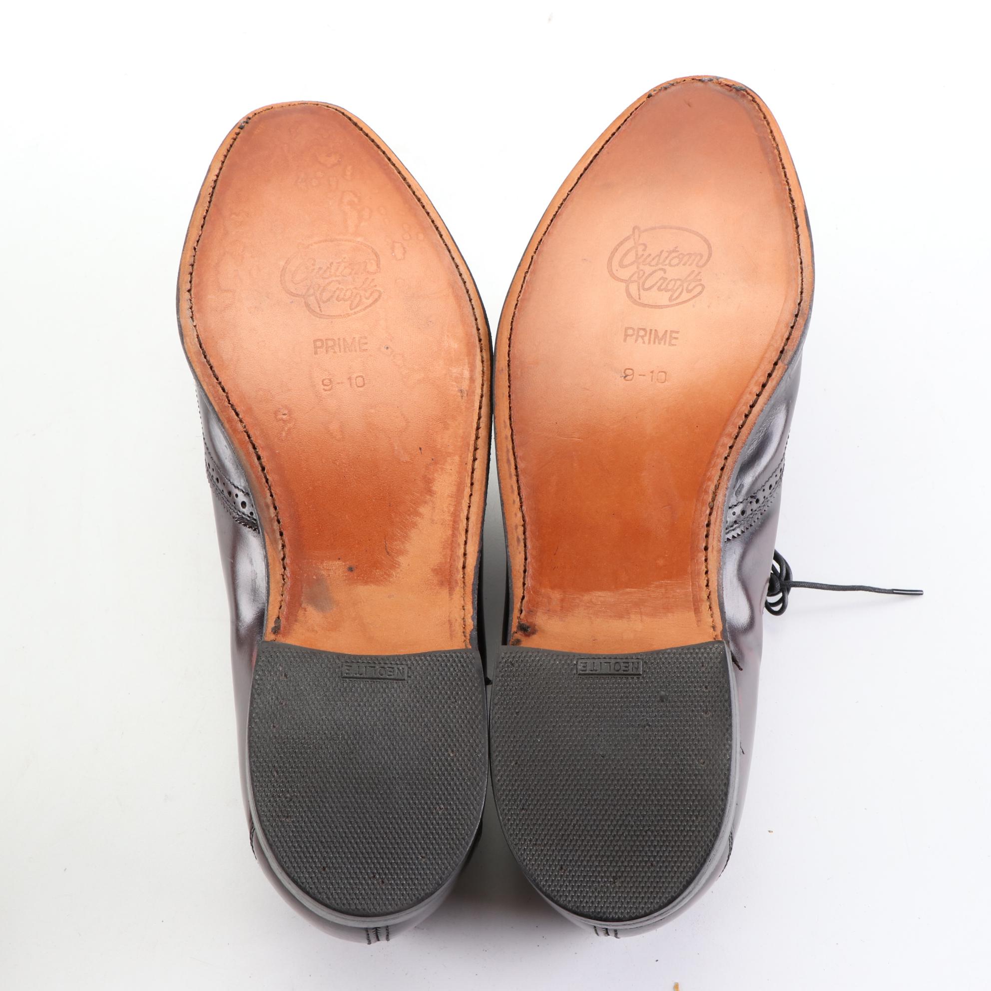 Men's Bostonian Lace-Up Wingtip Oxford Shoes in Oxblood Leather