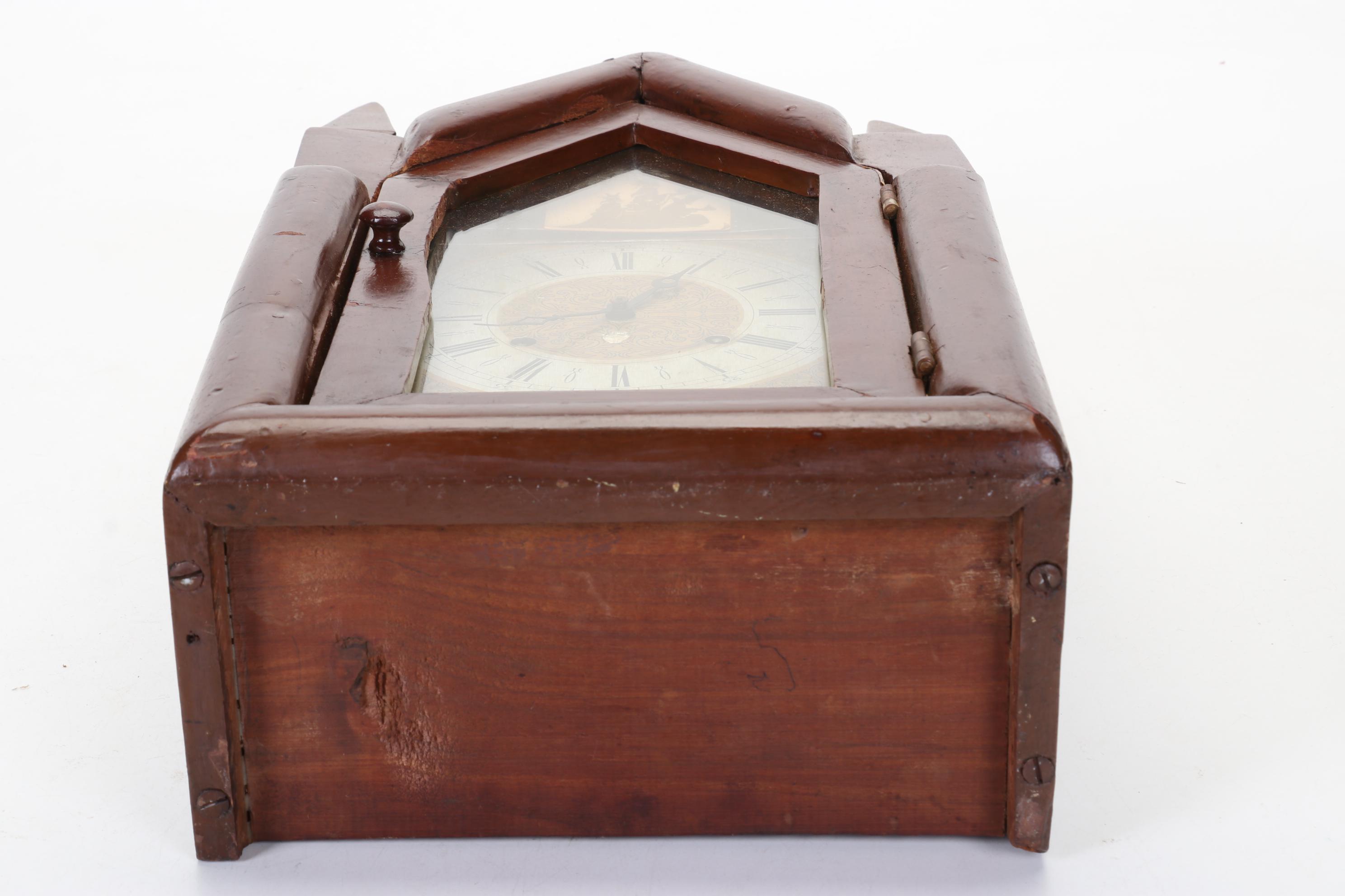 Ansonia Gothic Mantel Clock with Short & Mason for Wannamakers Aneroid Barometer