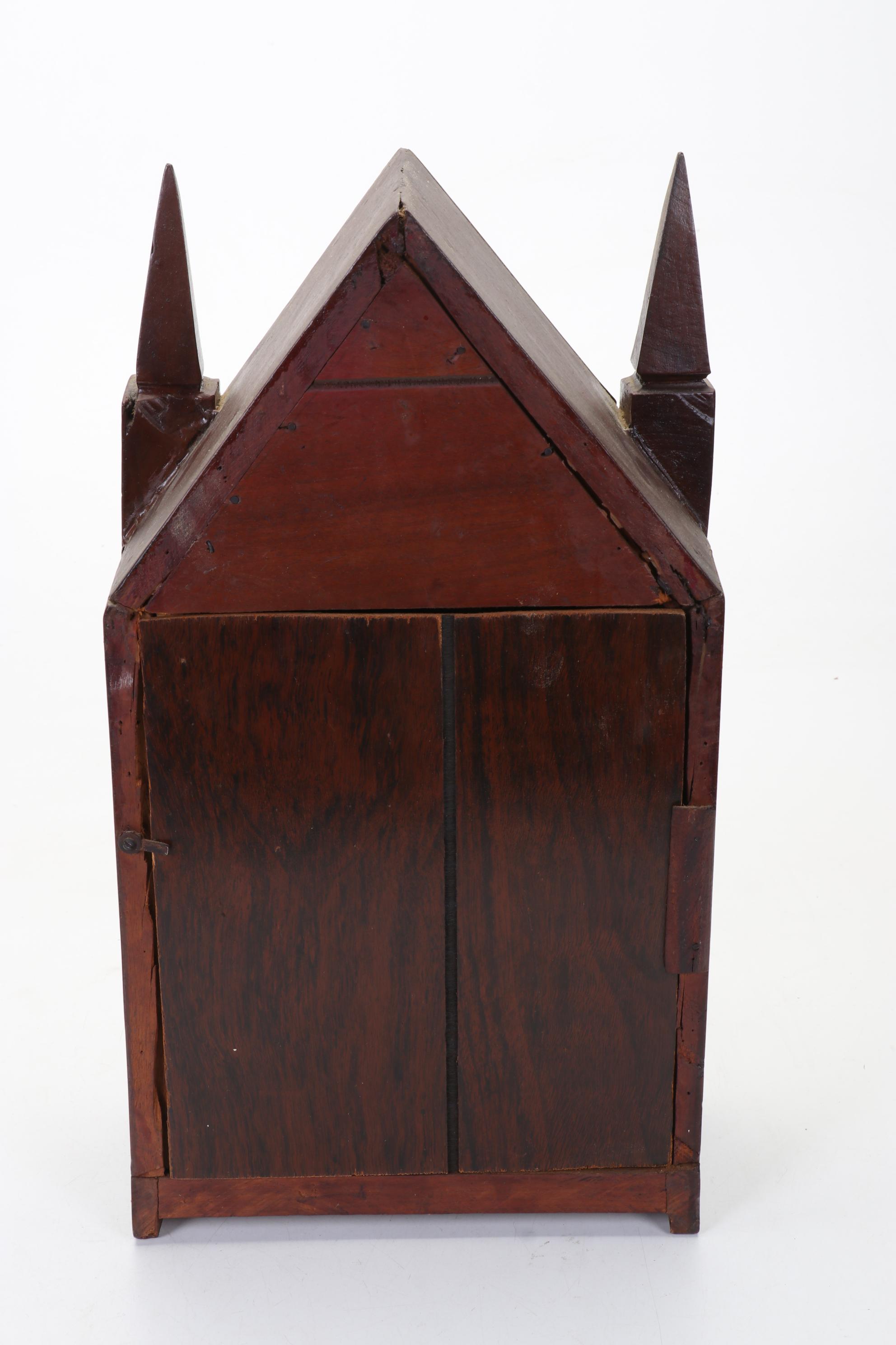 Ansonia Gothic Mantel Clock with Short & Mason for Wannamakers Aneroid Barometer