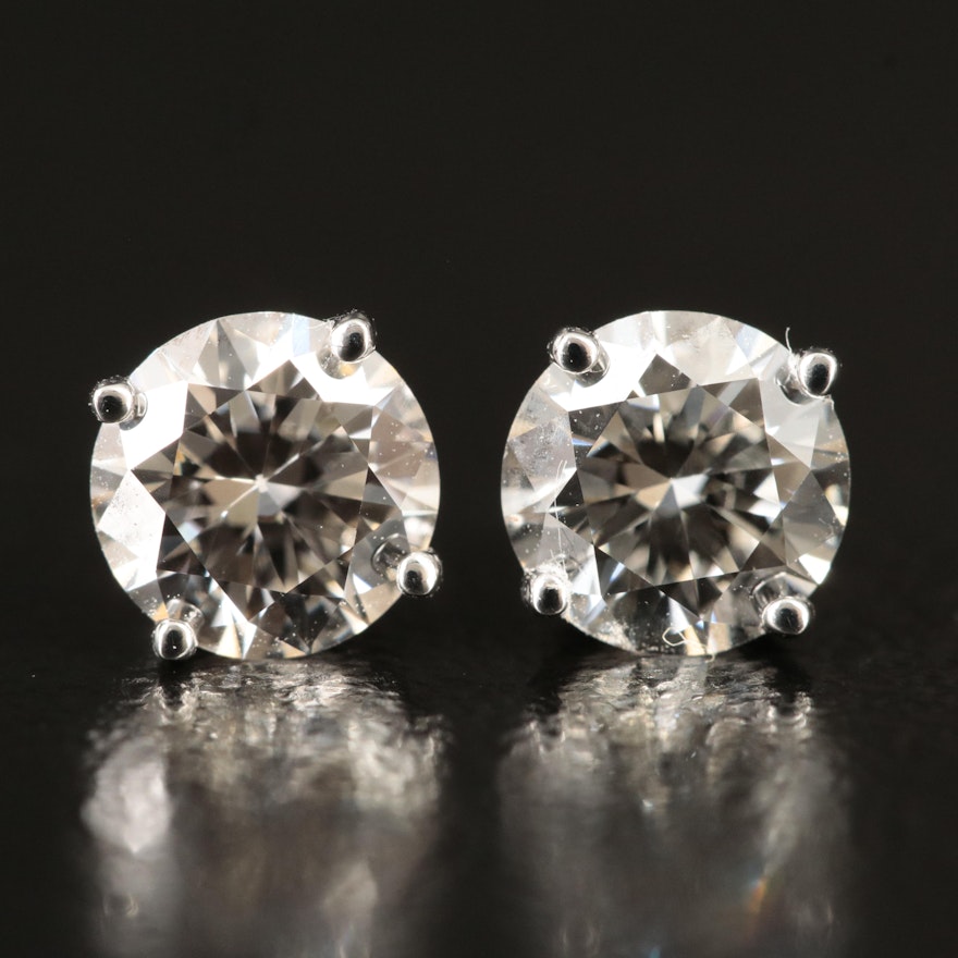 14K 1.15 CTW Lab Grown Diamond Stud Earrings