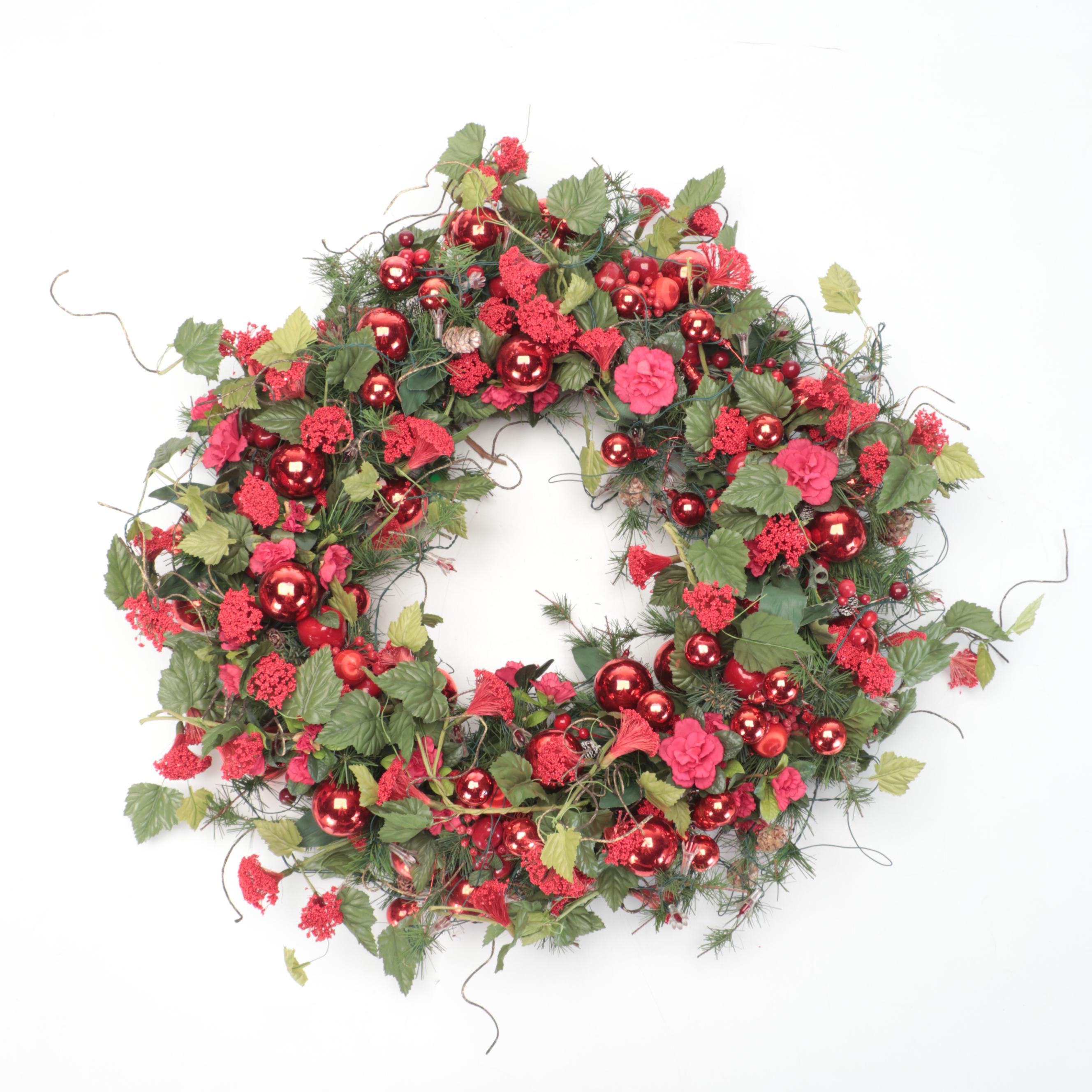 Holiday Wreath, Boughs, Garland and Feathers