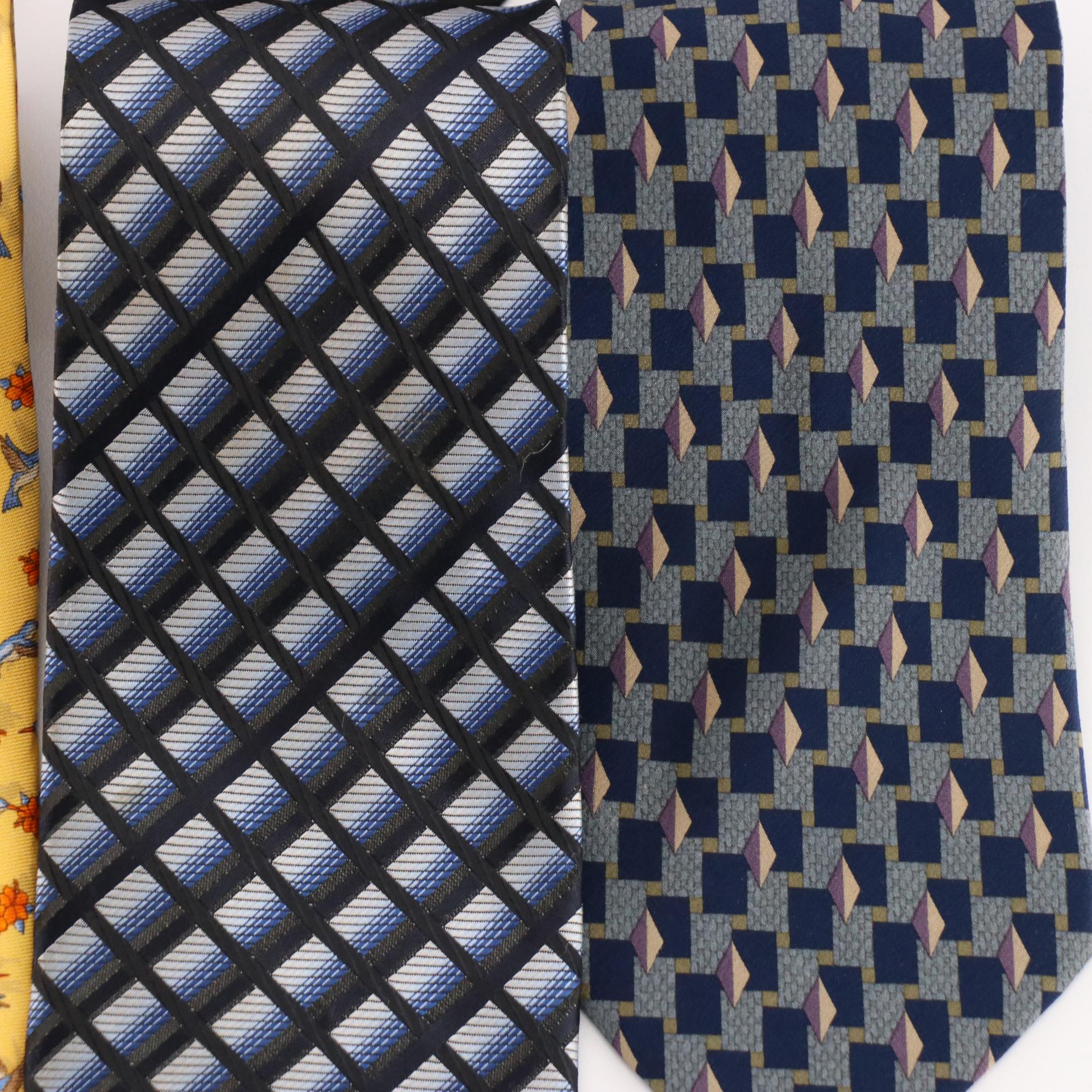 Fendi, Brooks Brothers, Oscar de la Renta, Geoffrey Beene, & More Silk Neckties