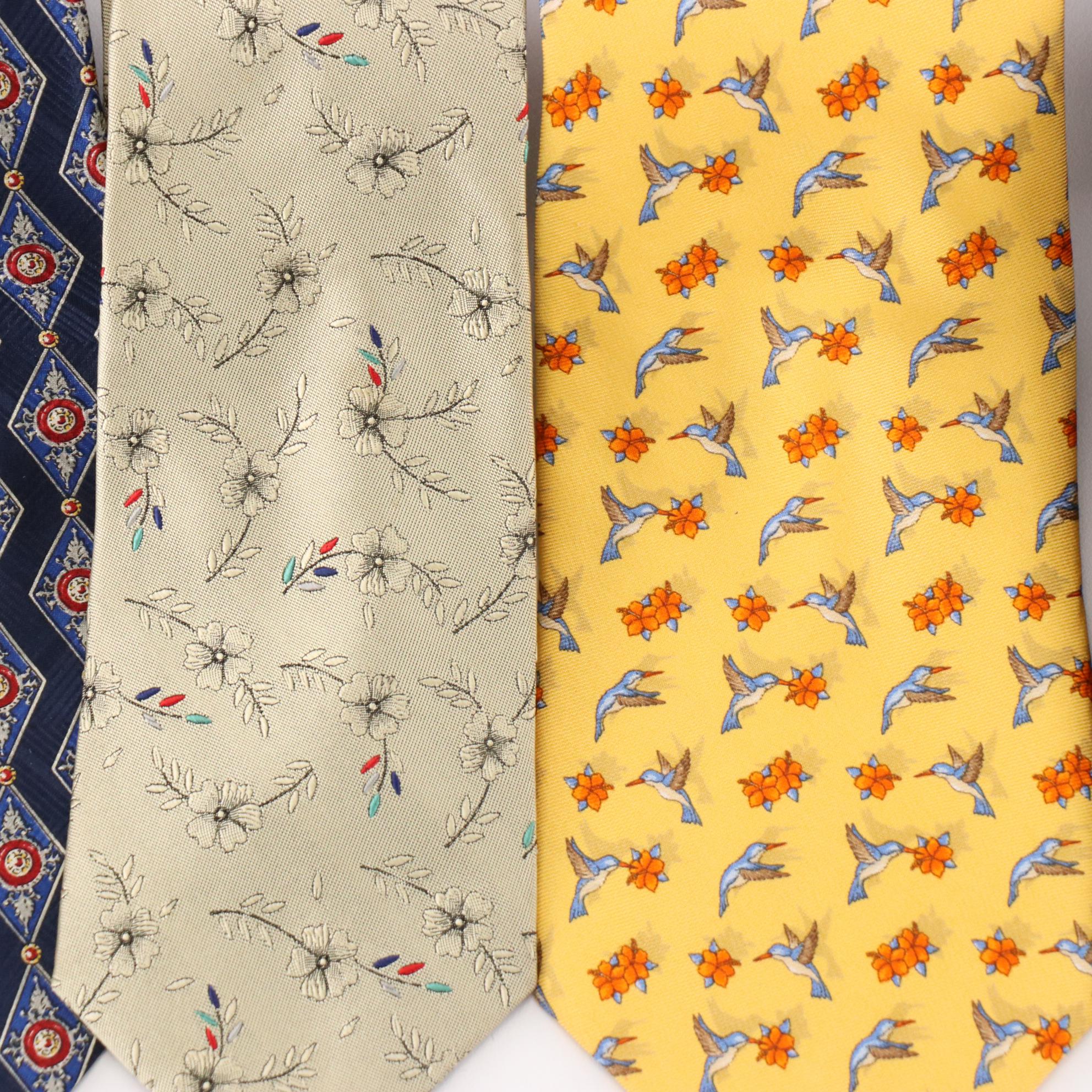 Fendi, Brooks Brothers, Oscar de la Renta, Geoffrey Beene, & More Silk Neckties