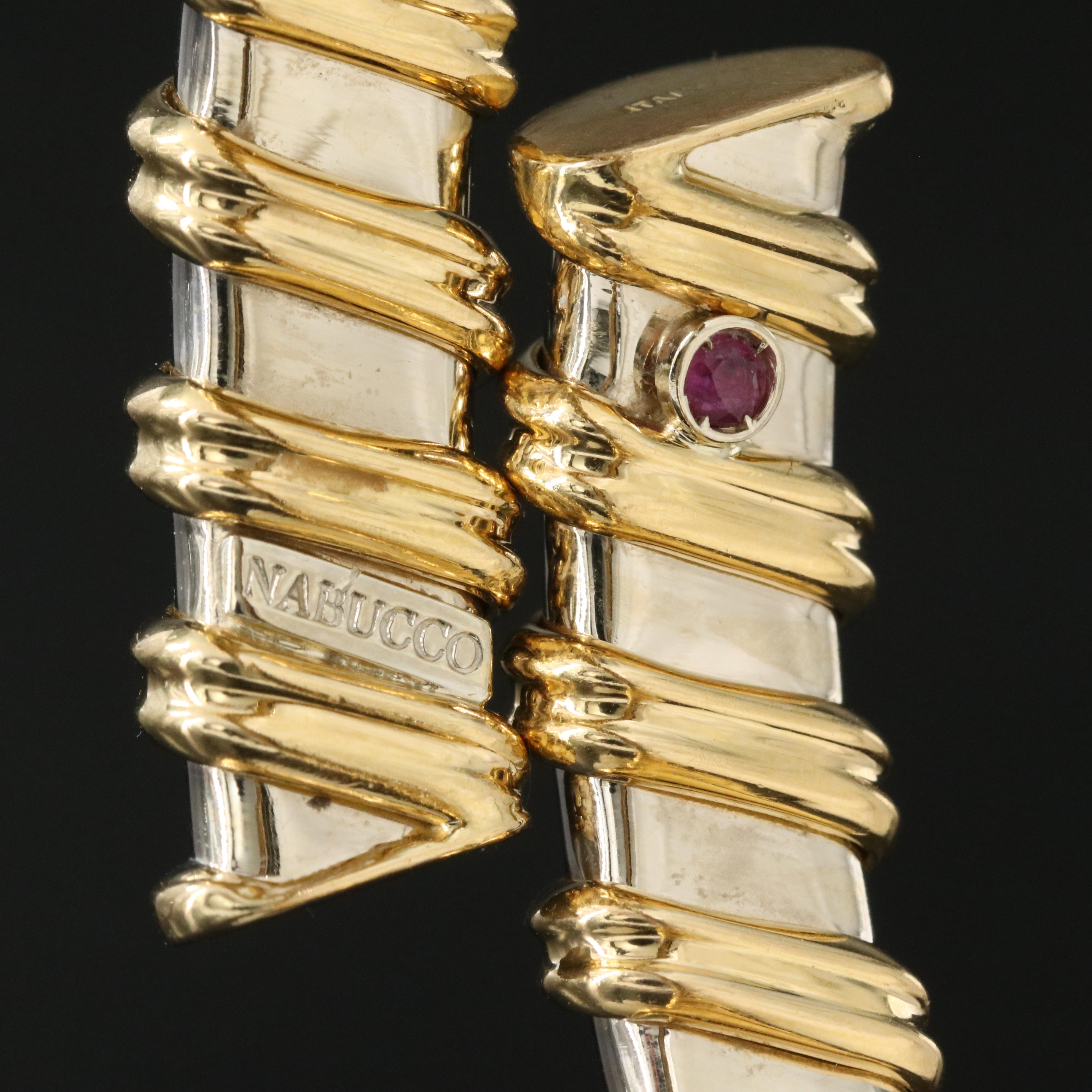 Italian Roberto Coin "Nabucco" 18K Two-Tone 2.05 CTW Diamond Flex Bracelet