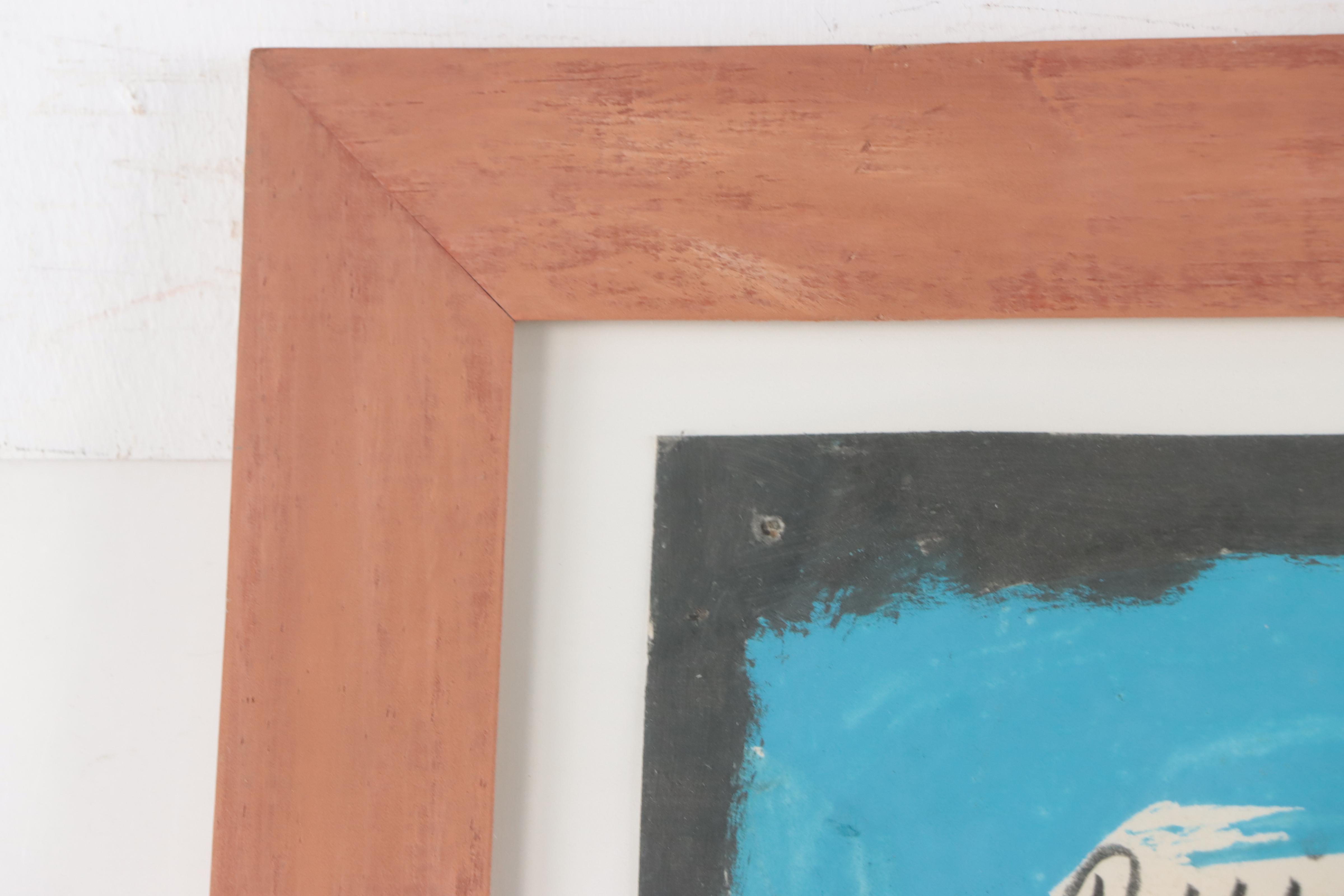 Charley Kinney Folk Art Acrylic Painting of Figures and Animals