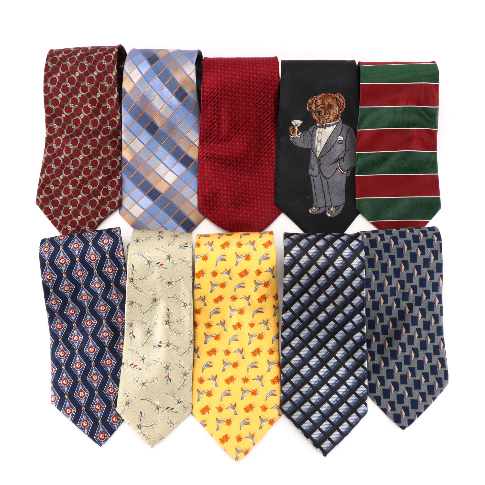 Fendi, Brooks Brothers, Oscar de la Renta, Geoffrey Beene, & More Silk Neckties