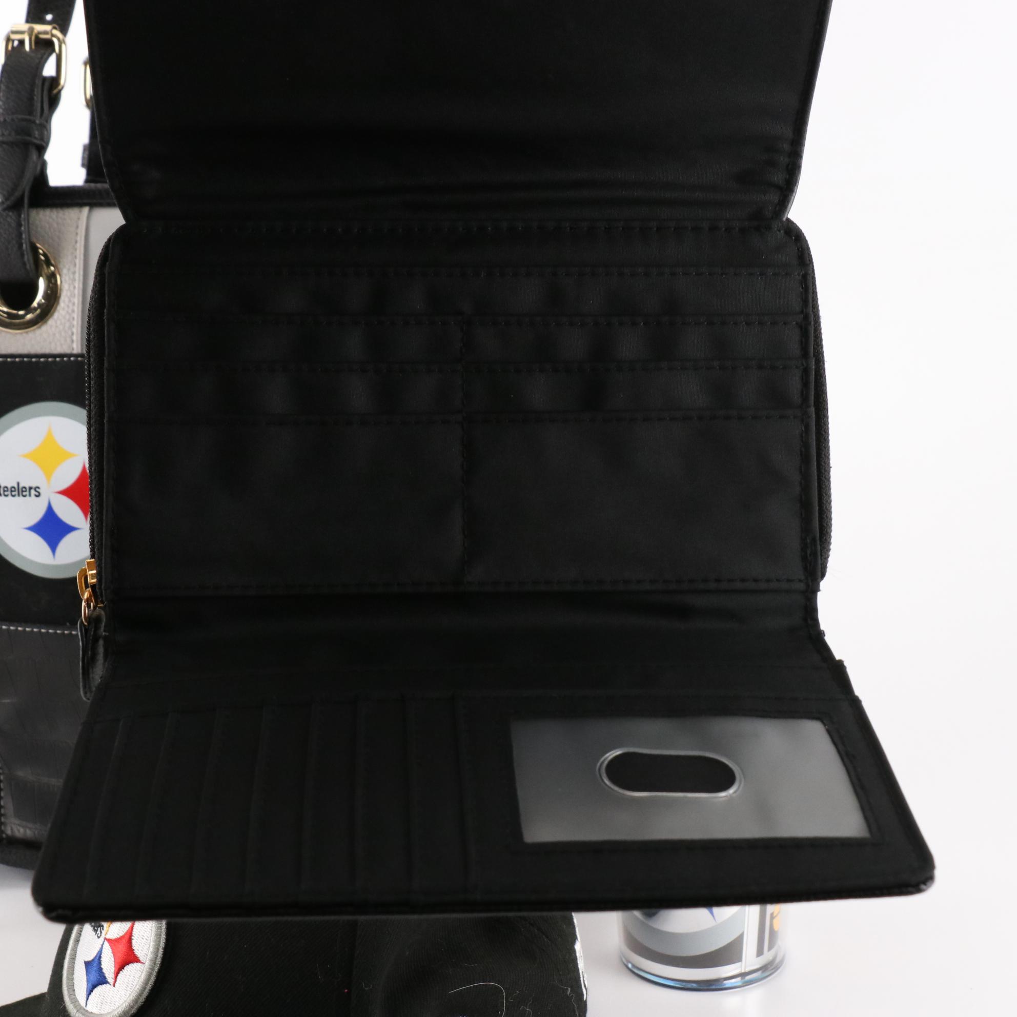 The Bradford Exchange Steelers Tote Bag, Clutch Wallet, Cap, and Tumbler