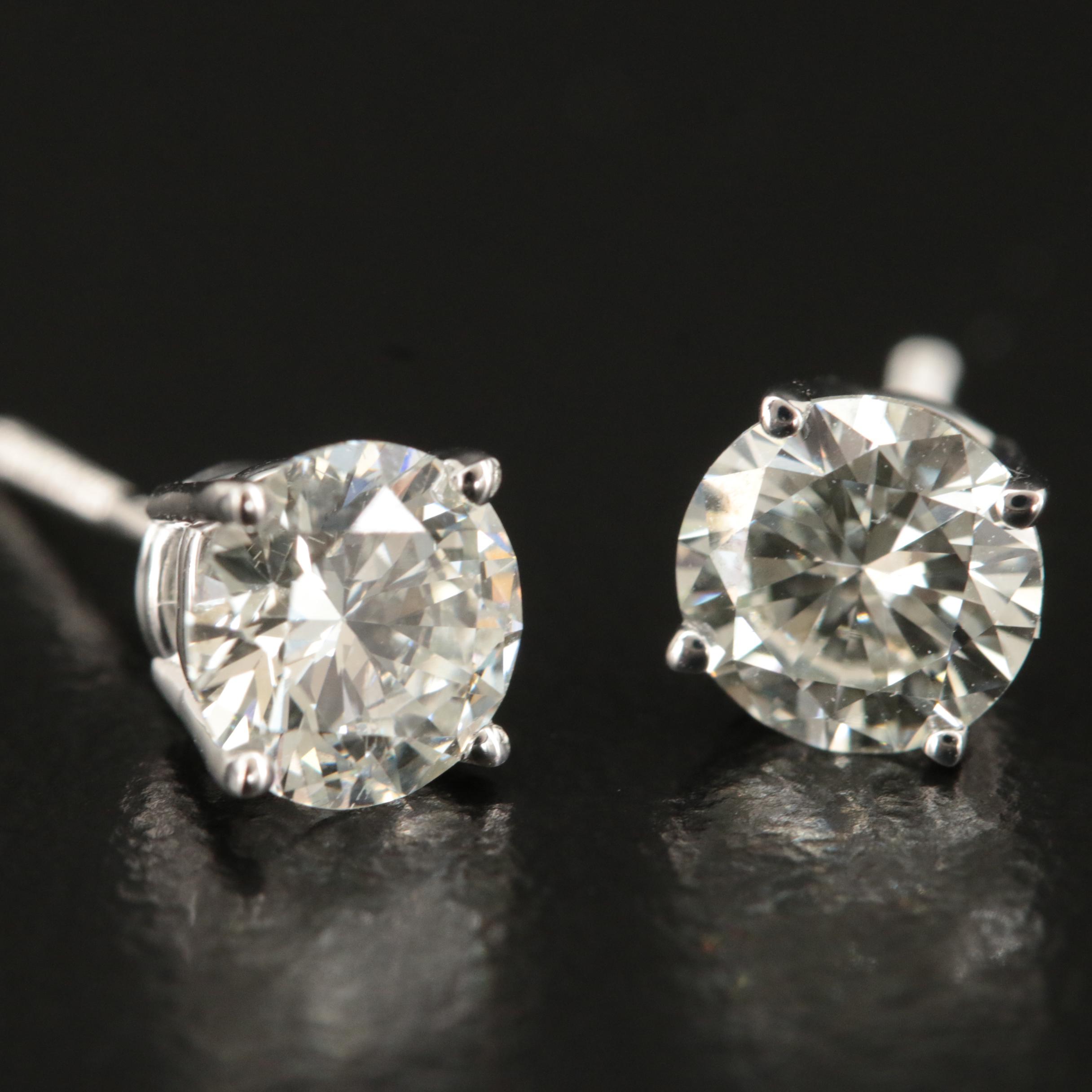 14K 1.40 CTW Lab Grown Diamond Stud Earrings