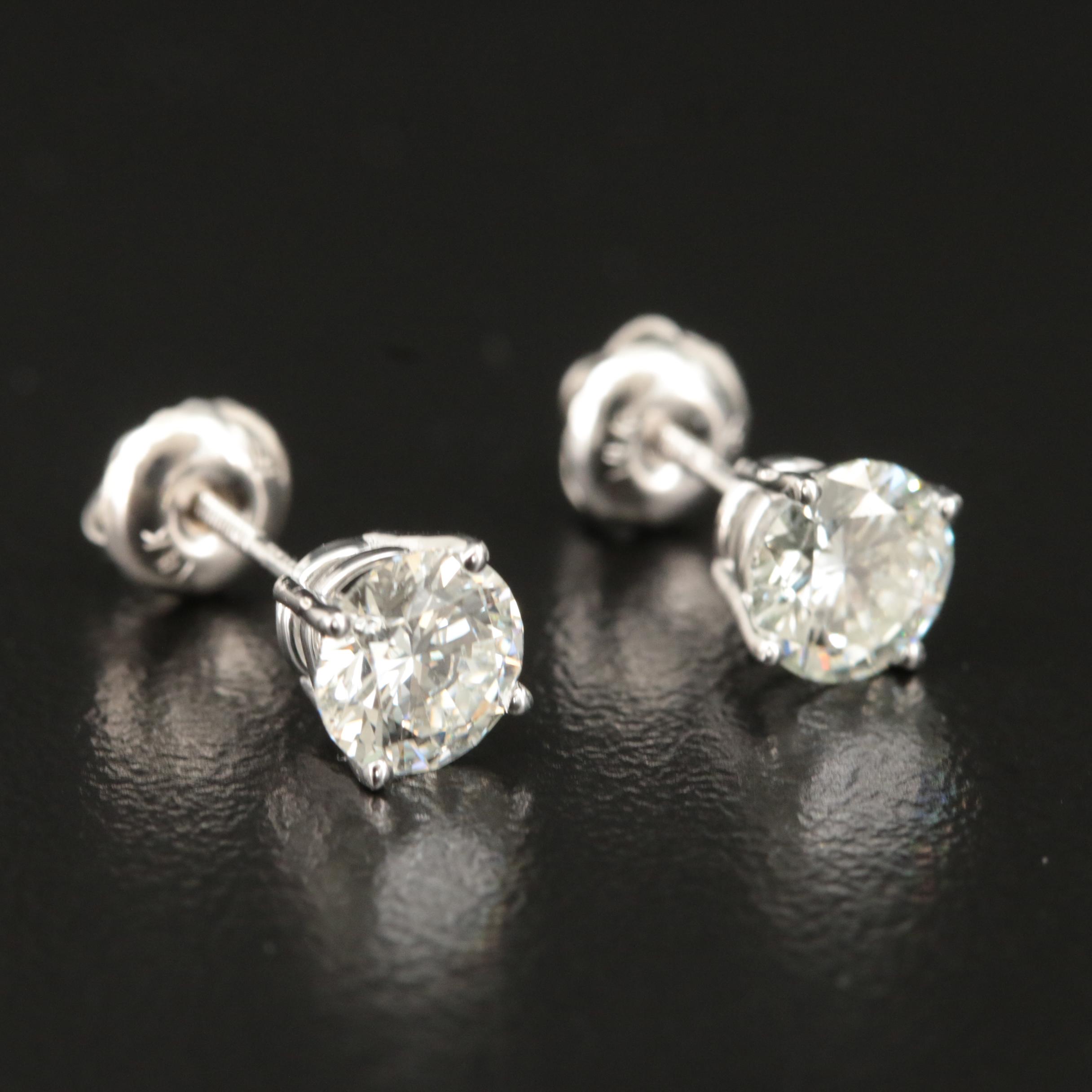 14K 1.40 CTW Lab Grown Diamond Stud Earrings
