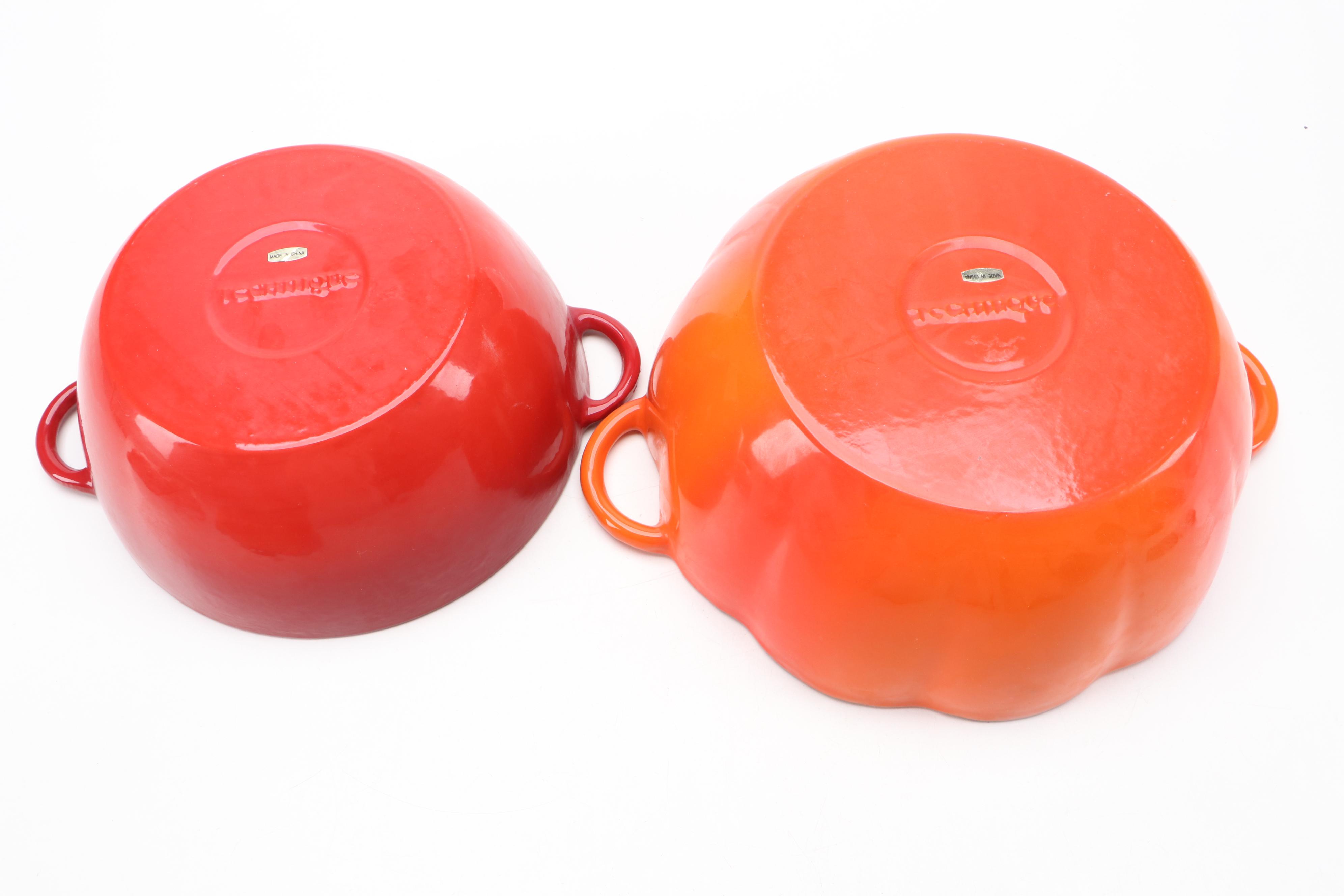 Technique Enameled Cast Iron Pumpkin and Other Figural Dutch Ovens and Trivets