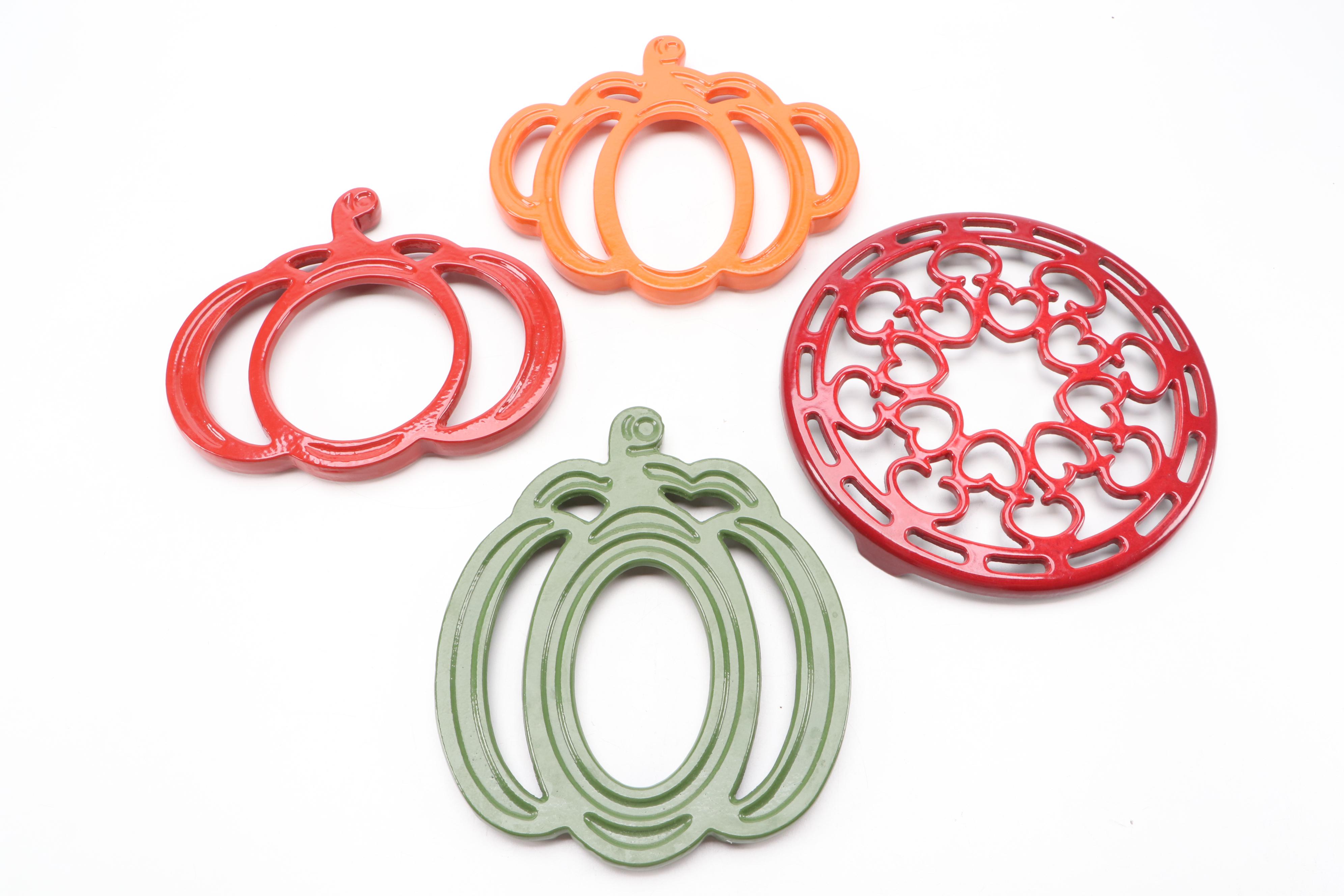 Technique Enameled Cast Iron Pumpkin and Other Figural Dutch Ovens and Trivets