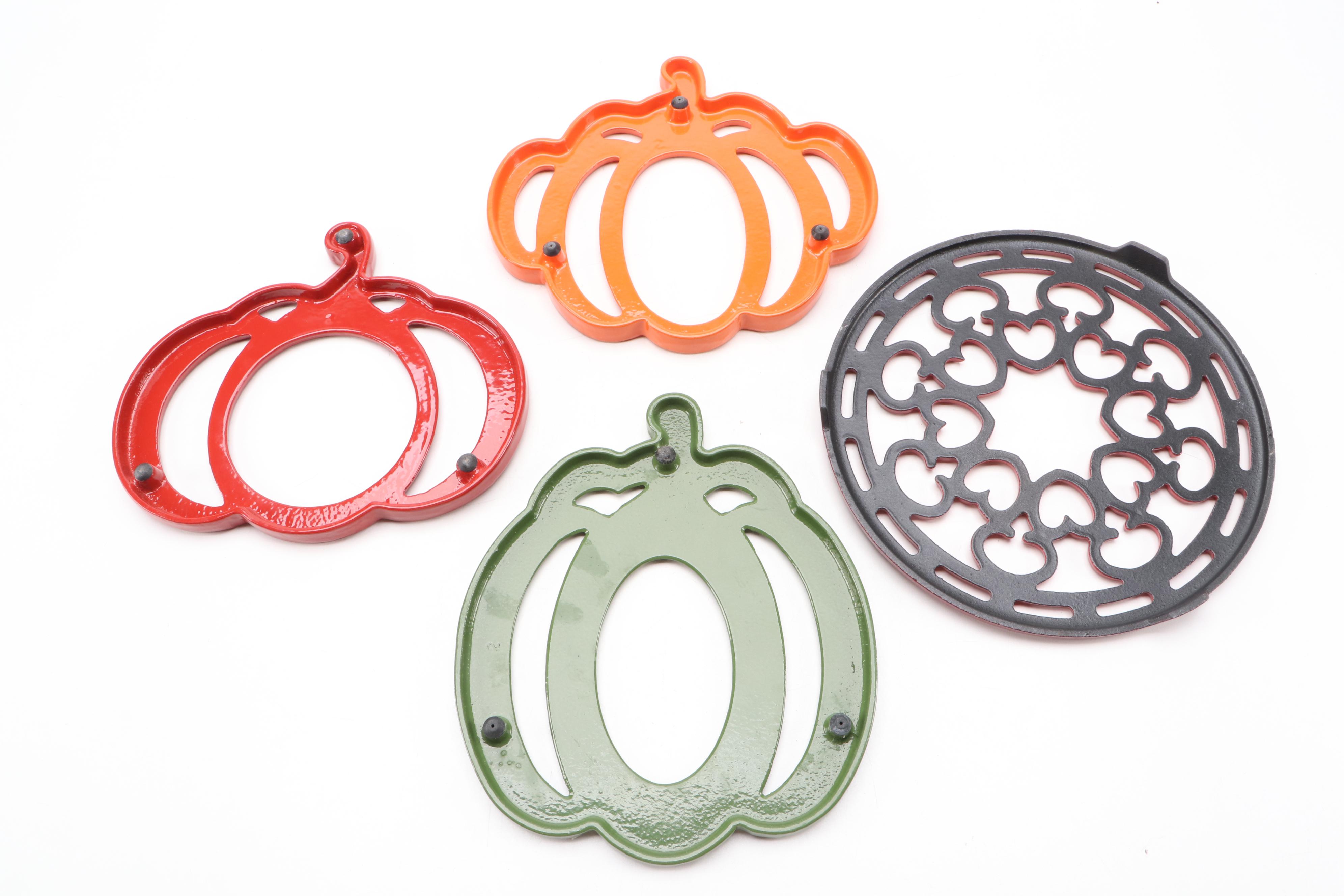 Technique Enameled Cast Iron Pumpkin and Other Figural Dutch Ovens and Trivets