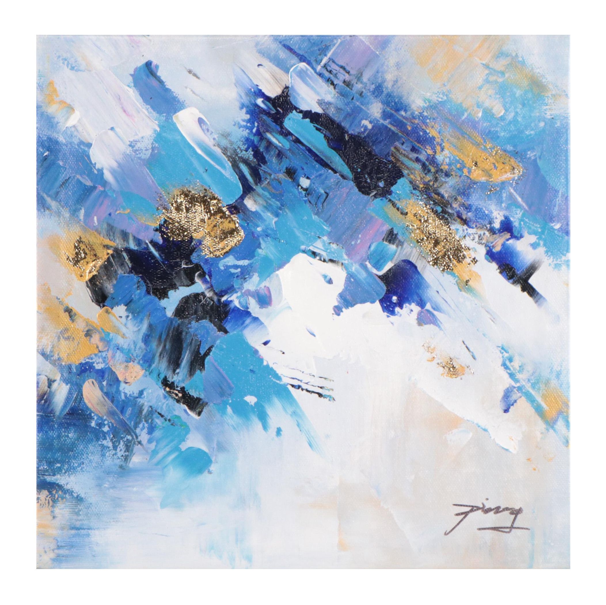 Non-Objective Abstract Acrylic Painting, 21st Century