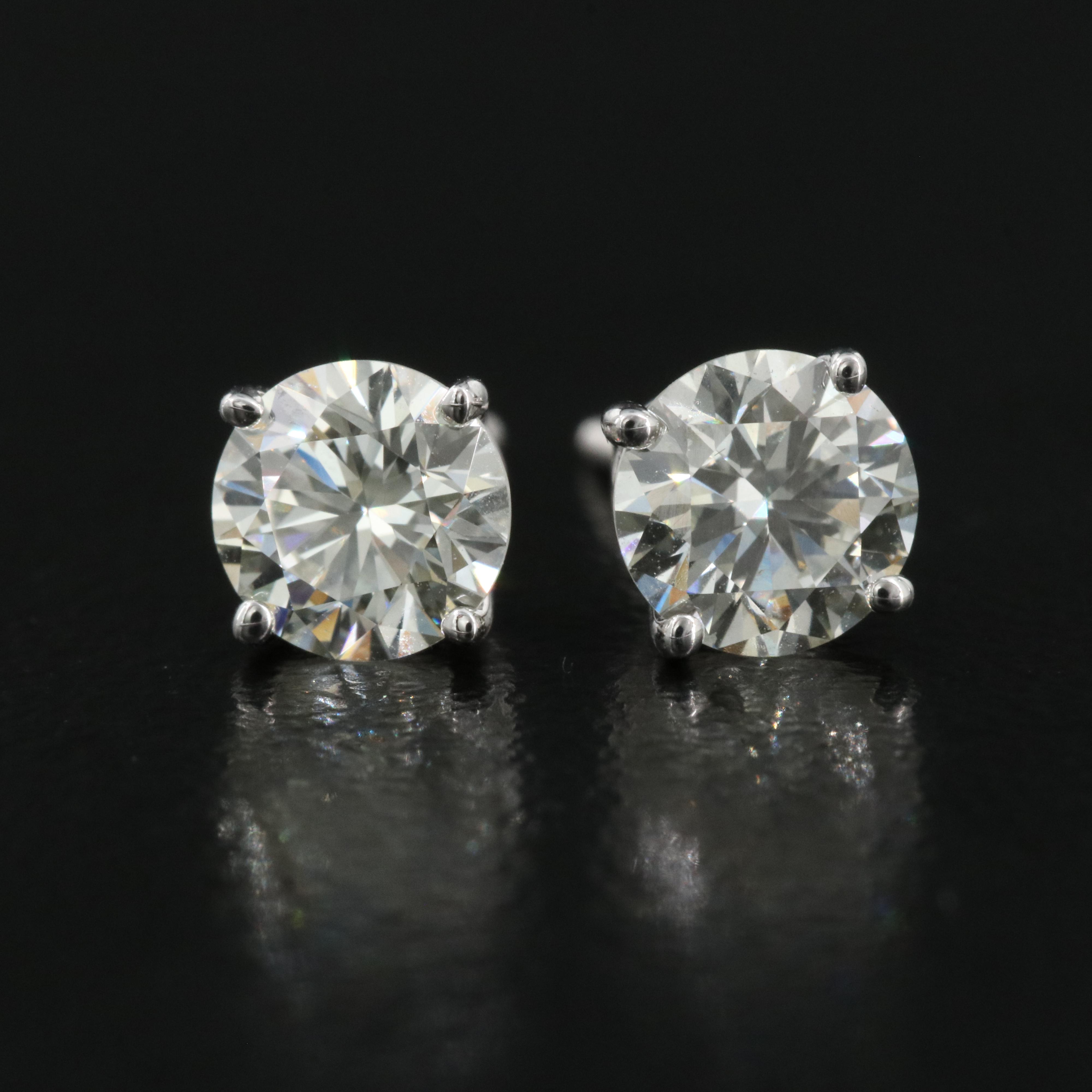 14K 0.96 CTW Lab Grown Diamond Stud Earrings