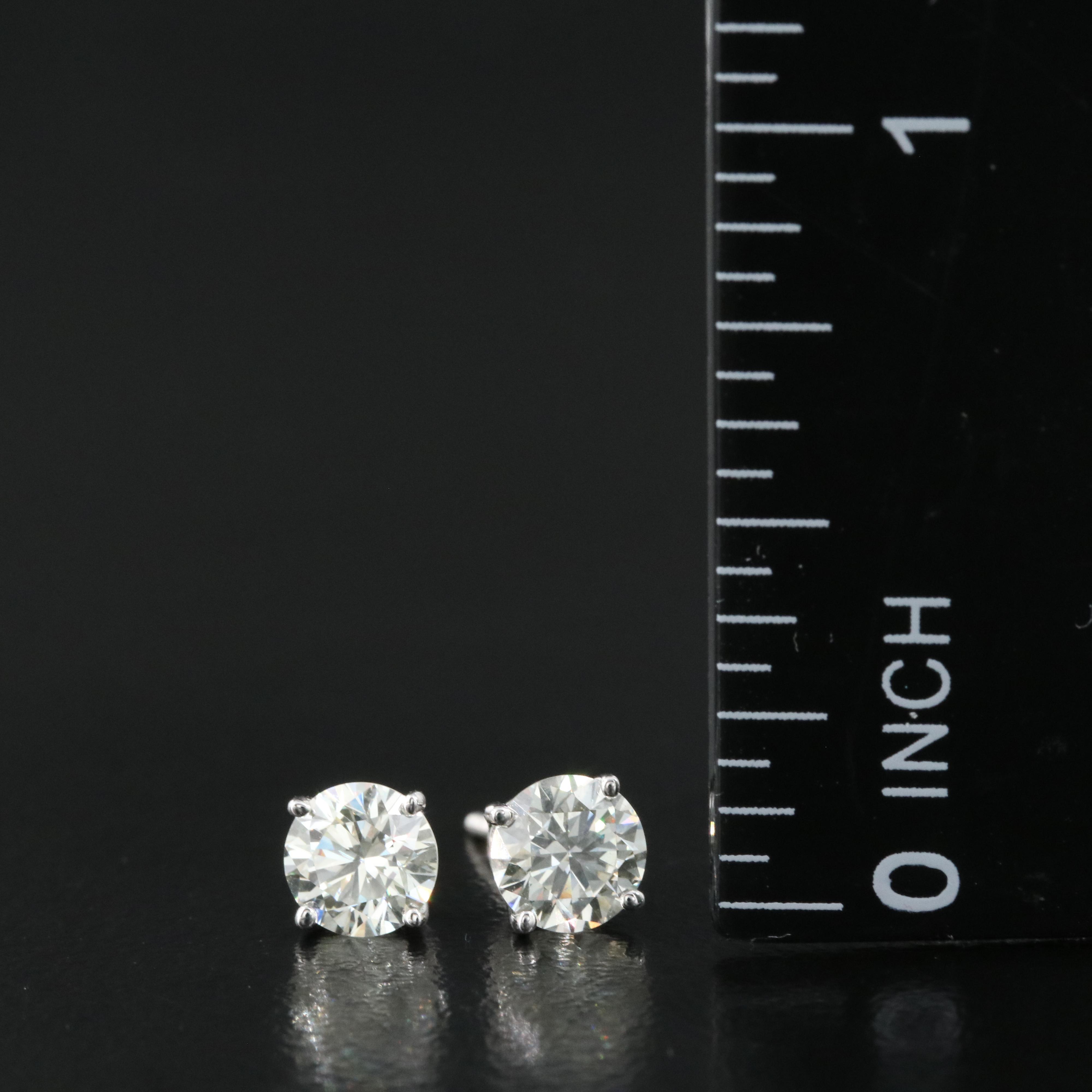 14K 0.96 CTW Lab Grown Diamond Stud Earrings