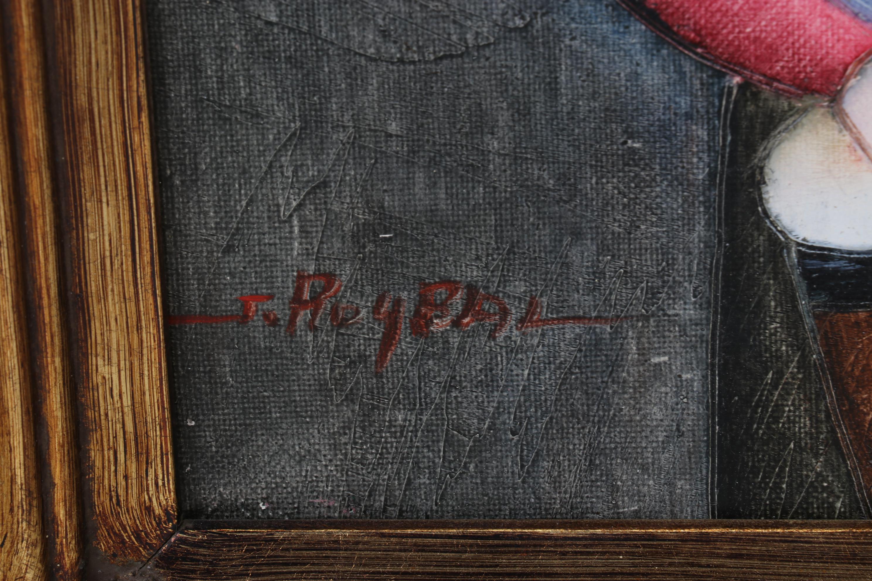 J. Roybal Oil Painting of Children Playing Drums and Horns, 21st Century