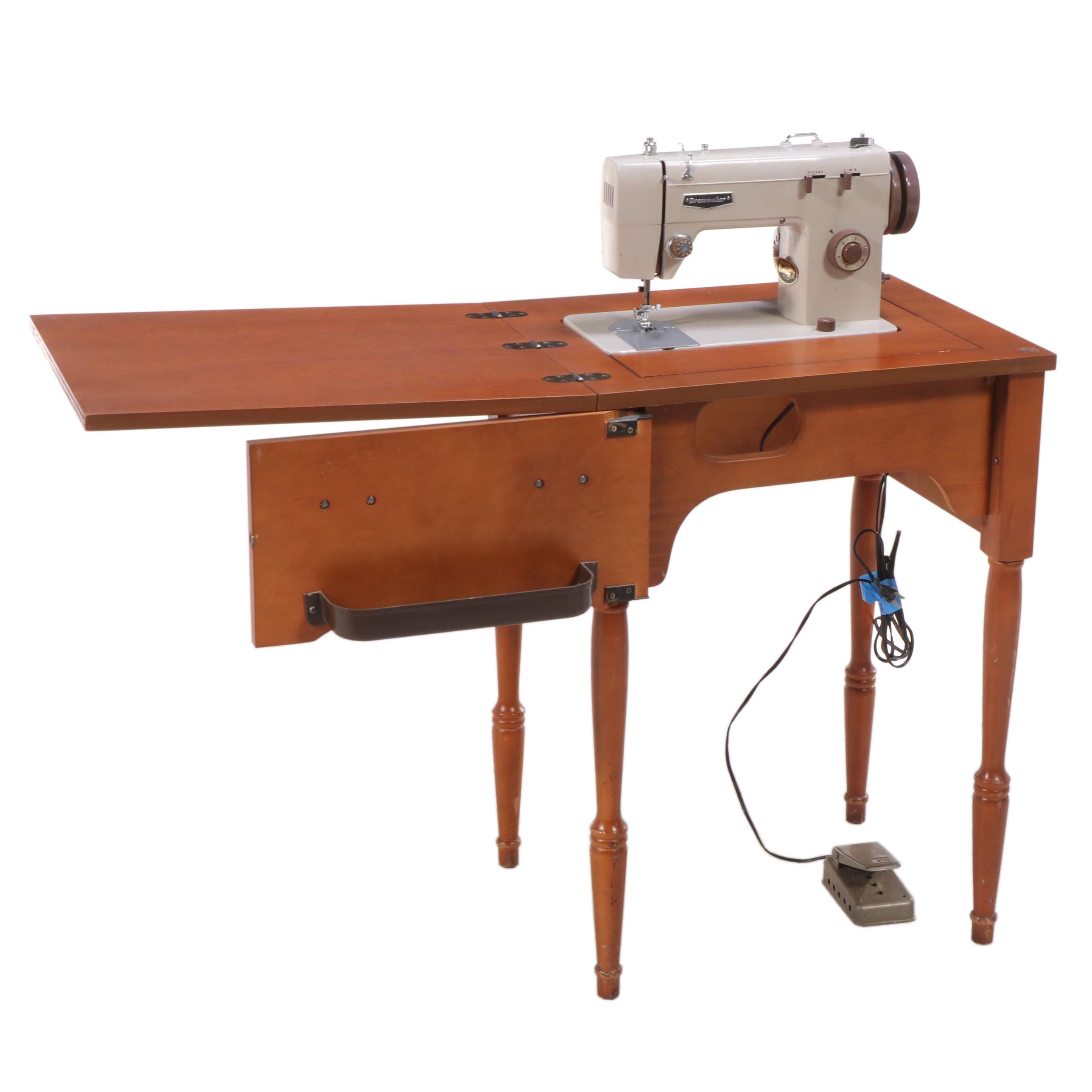 Dressmaker YM-40 Electric Sewing Machine with Sewing Table, Mid-20th Century