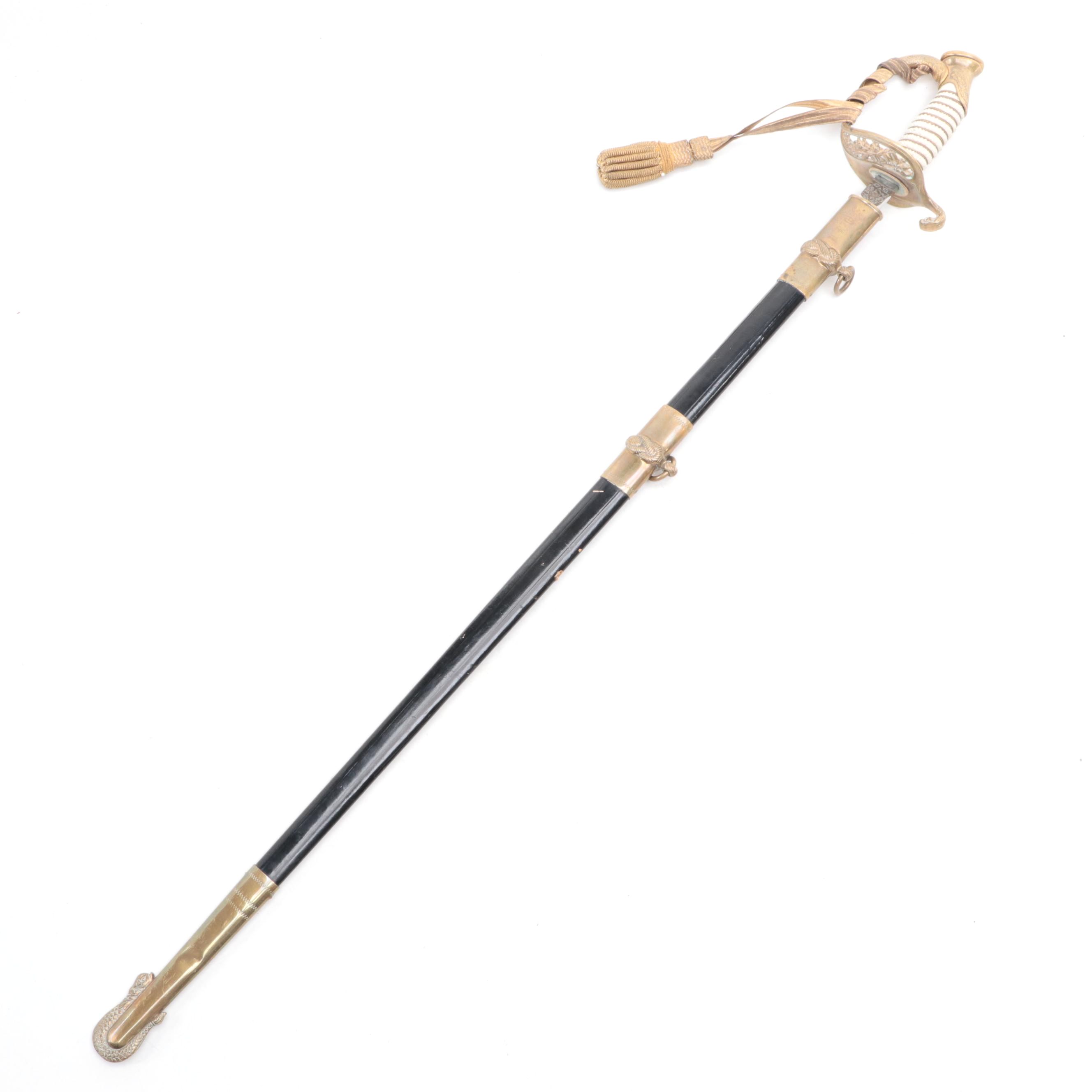 U.S. Navy Officer's Dress Sword With Knot and Scabbard