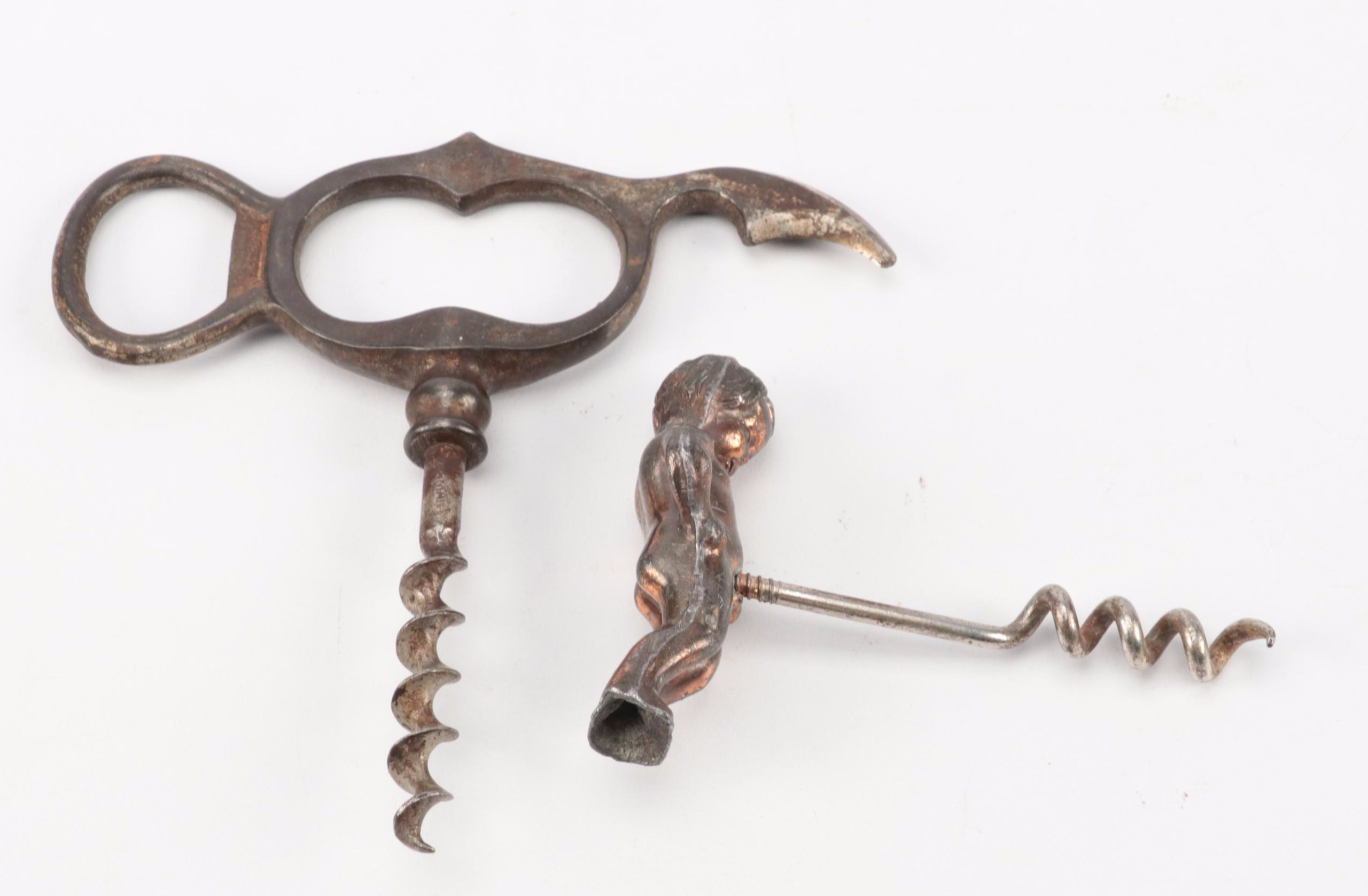 Cast Metal Corkscrews With Lobster Crackers and Nut Crackers