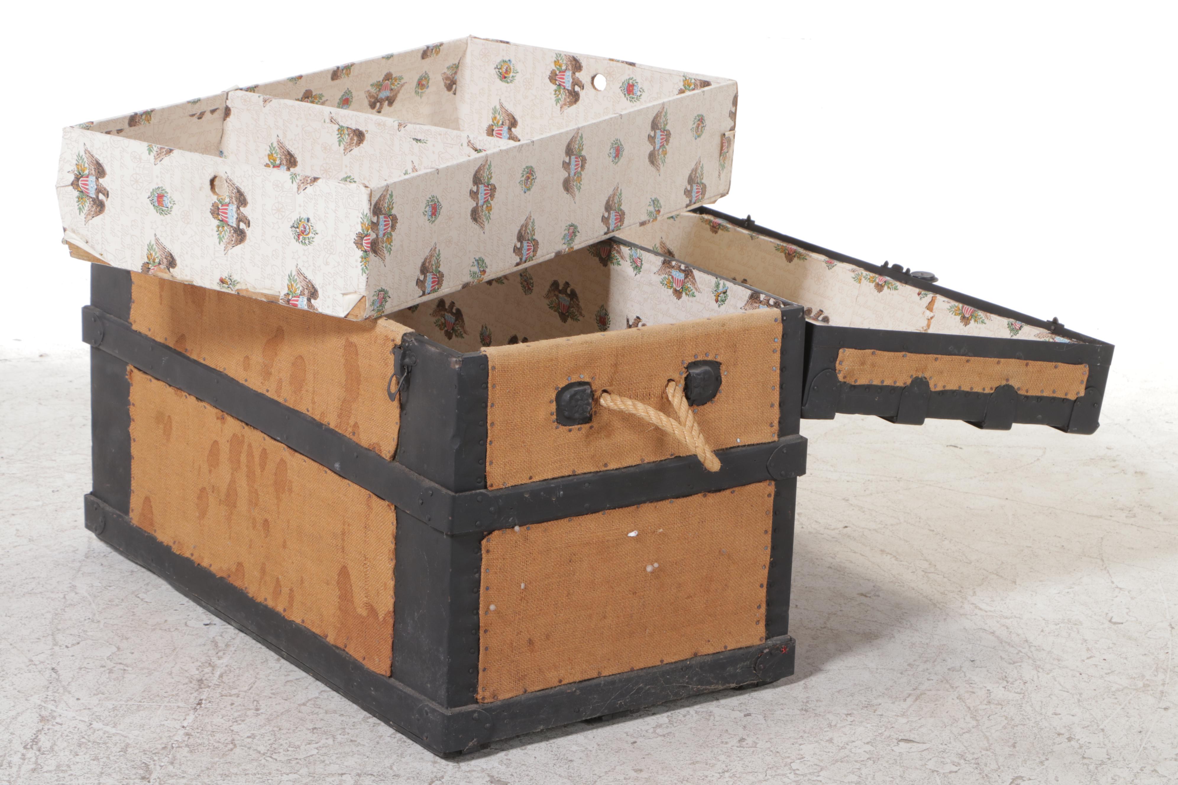Steamer Trunk with Americana Lining