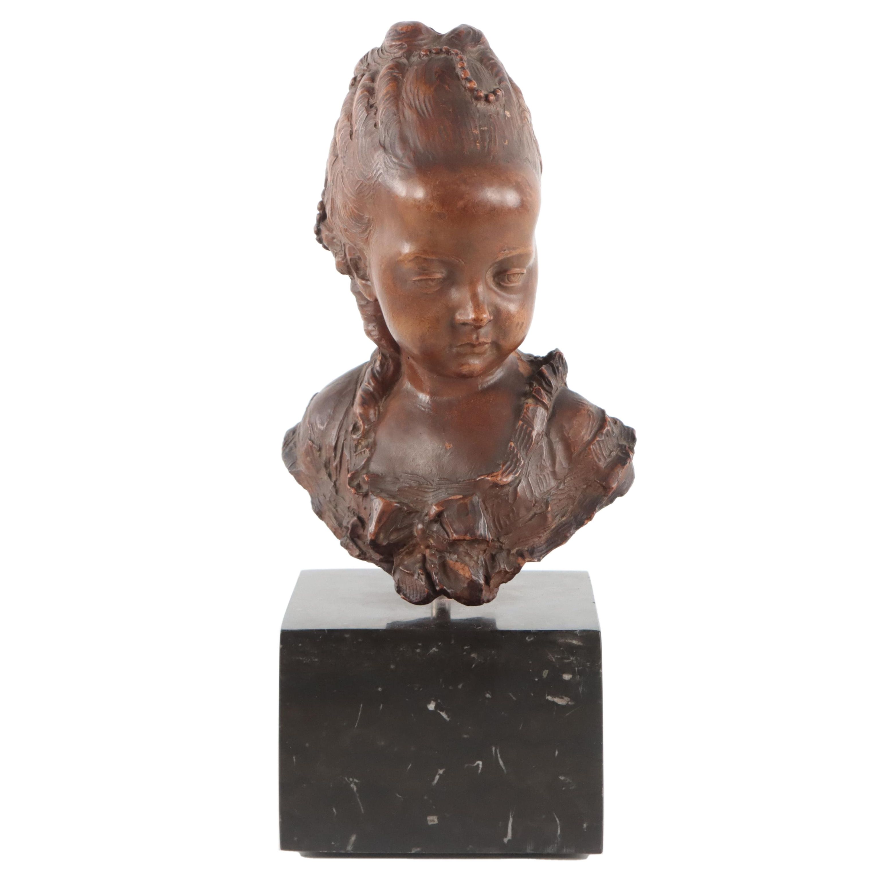 Resin Sculpture of Female Bust