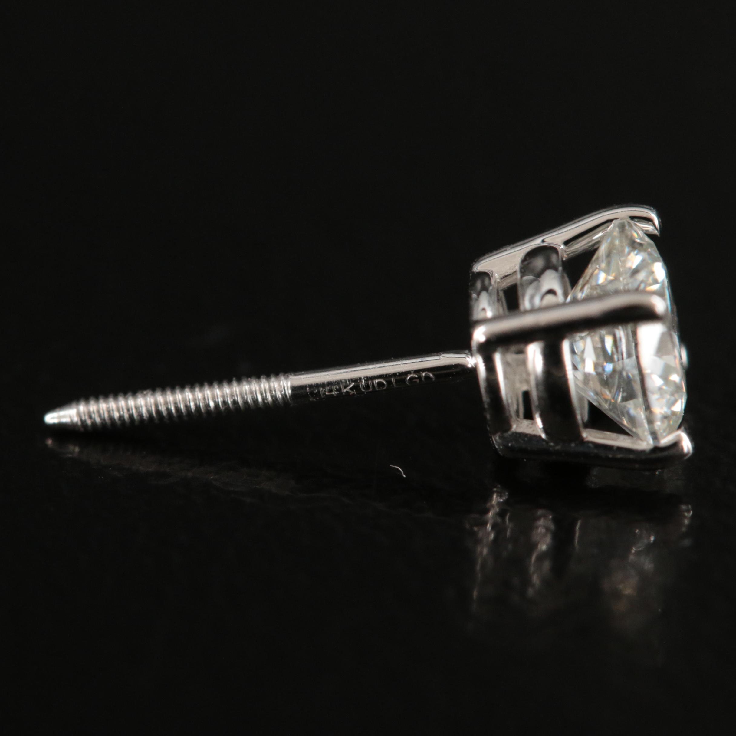 14K 0.98 CTW Lab Grown Diamond Stud Earrings