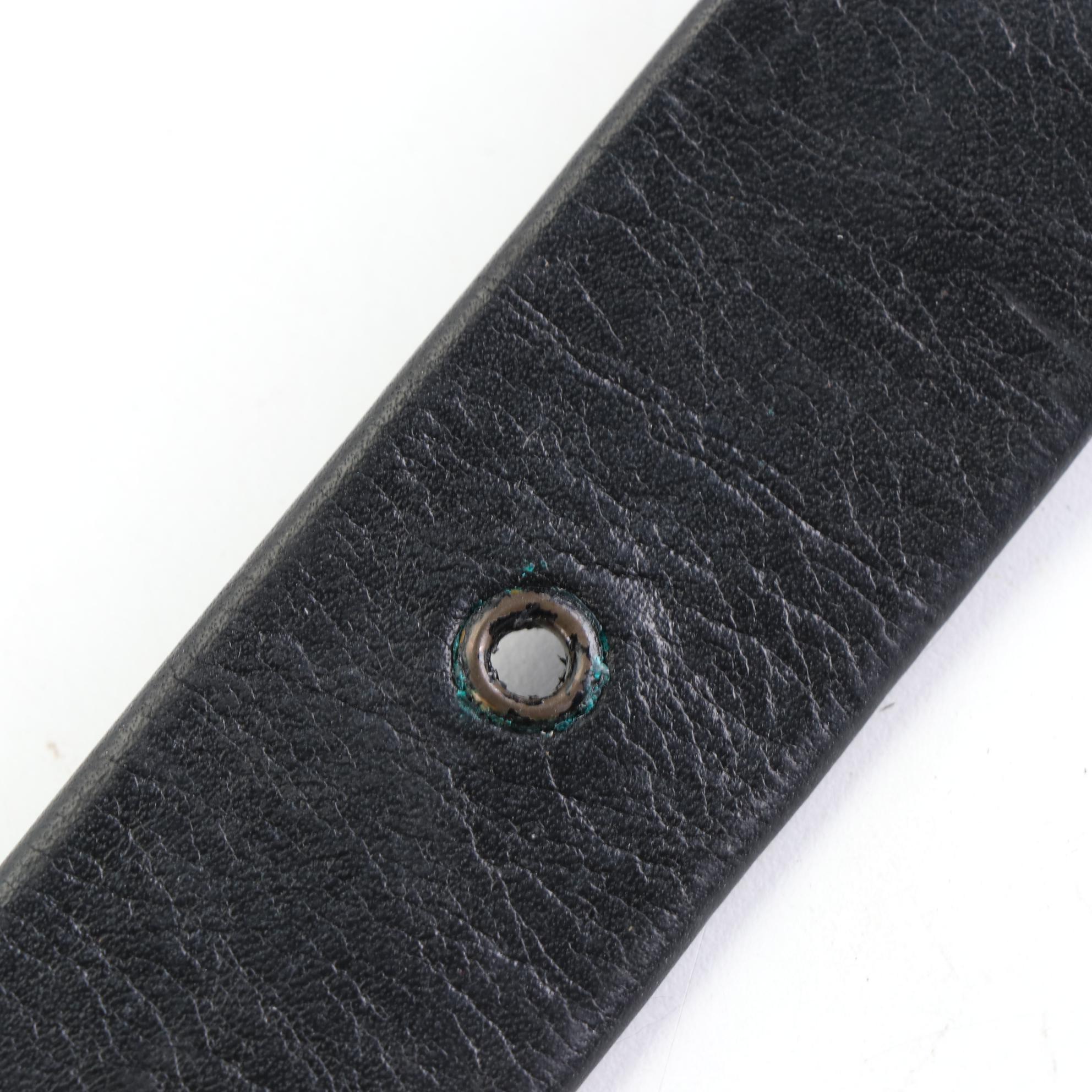 Bougainvillea Gold-Tone Nantucket Basket Belt Buckle on Black Leather Belt