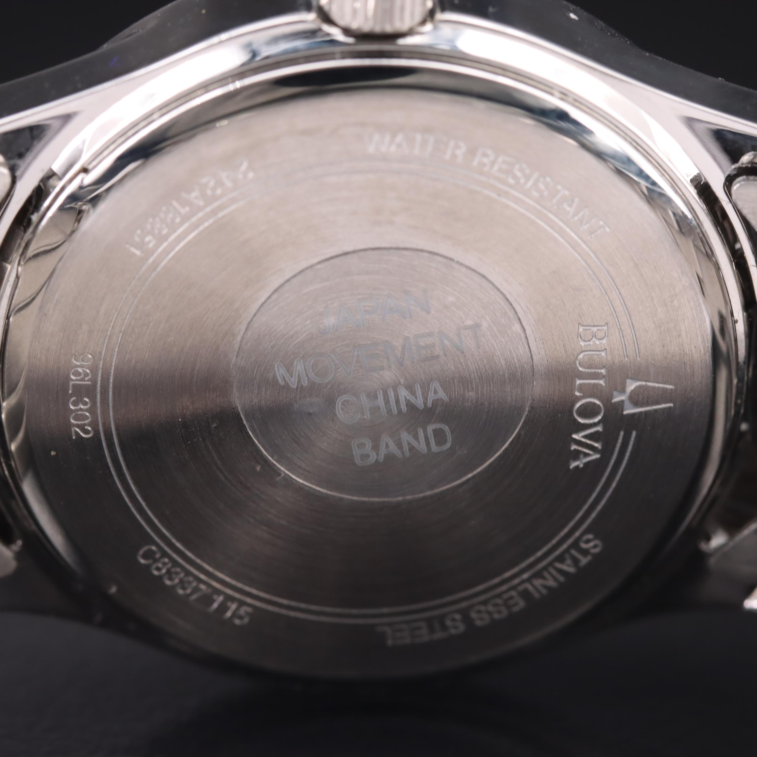 Bulova Cobalt Blue Dial Stainless Steel Quartz Watch