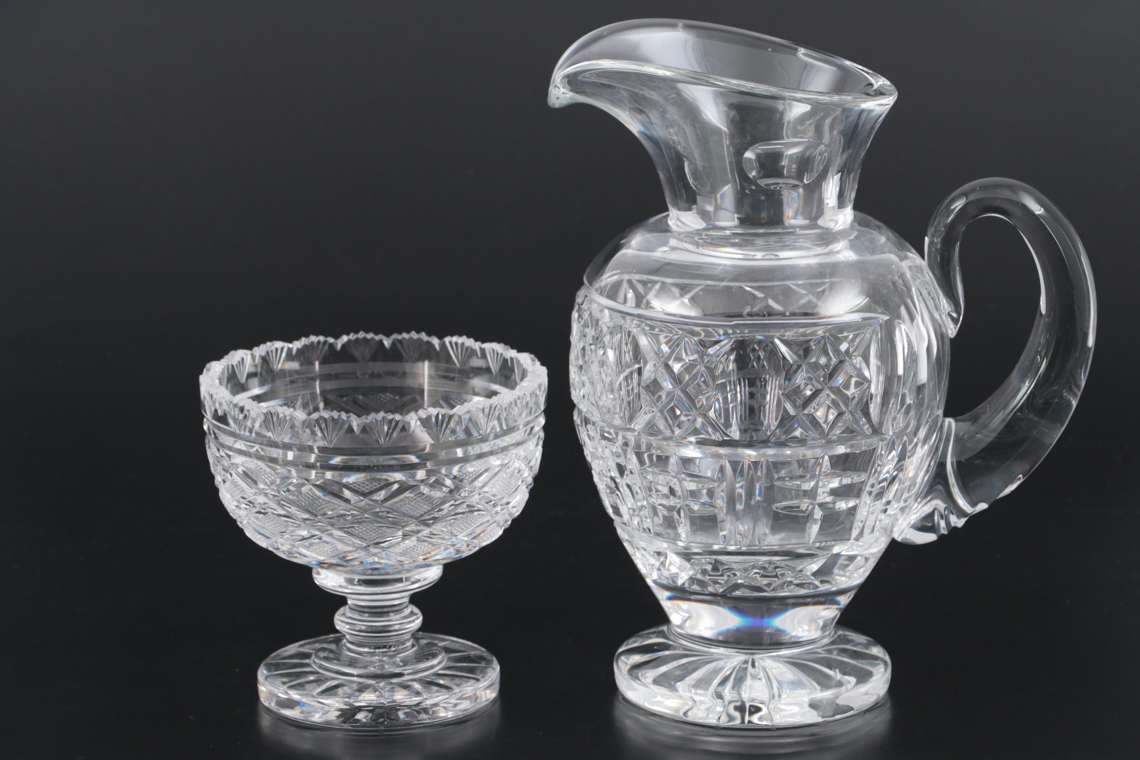 Waterford Crystal Artisan Pitcher, Compote and Small Bowls