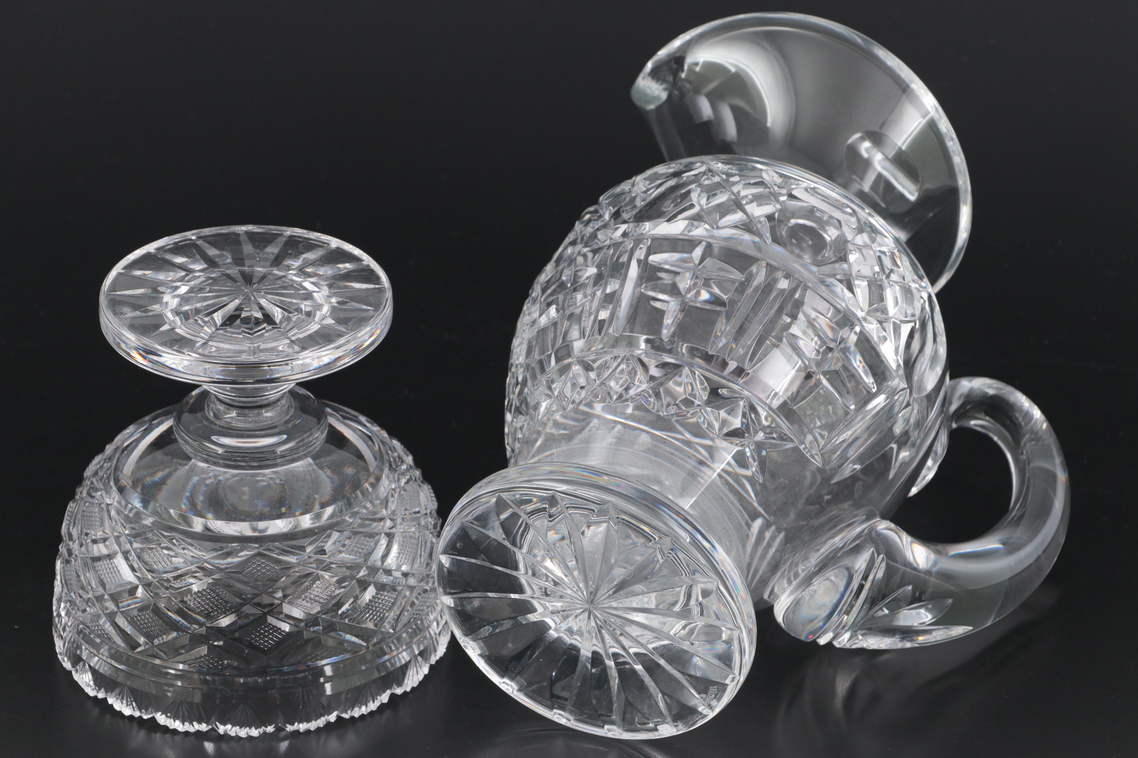 Waterford Crystal Artisan Pitcher, Compote and Small Bowls