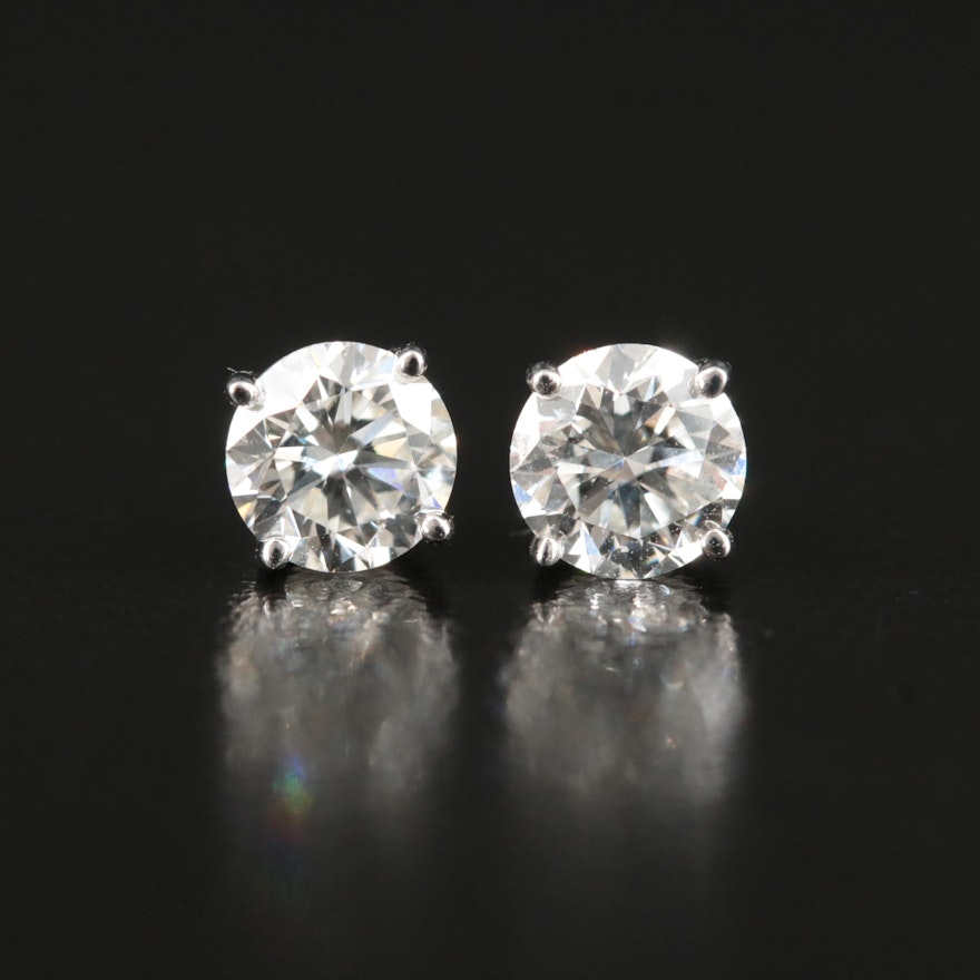 14K 0.92 CTW Lab Grown Diamond Stud Earrings