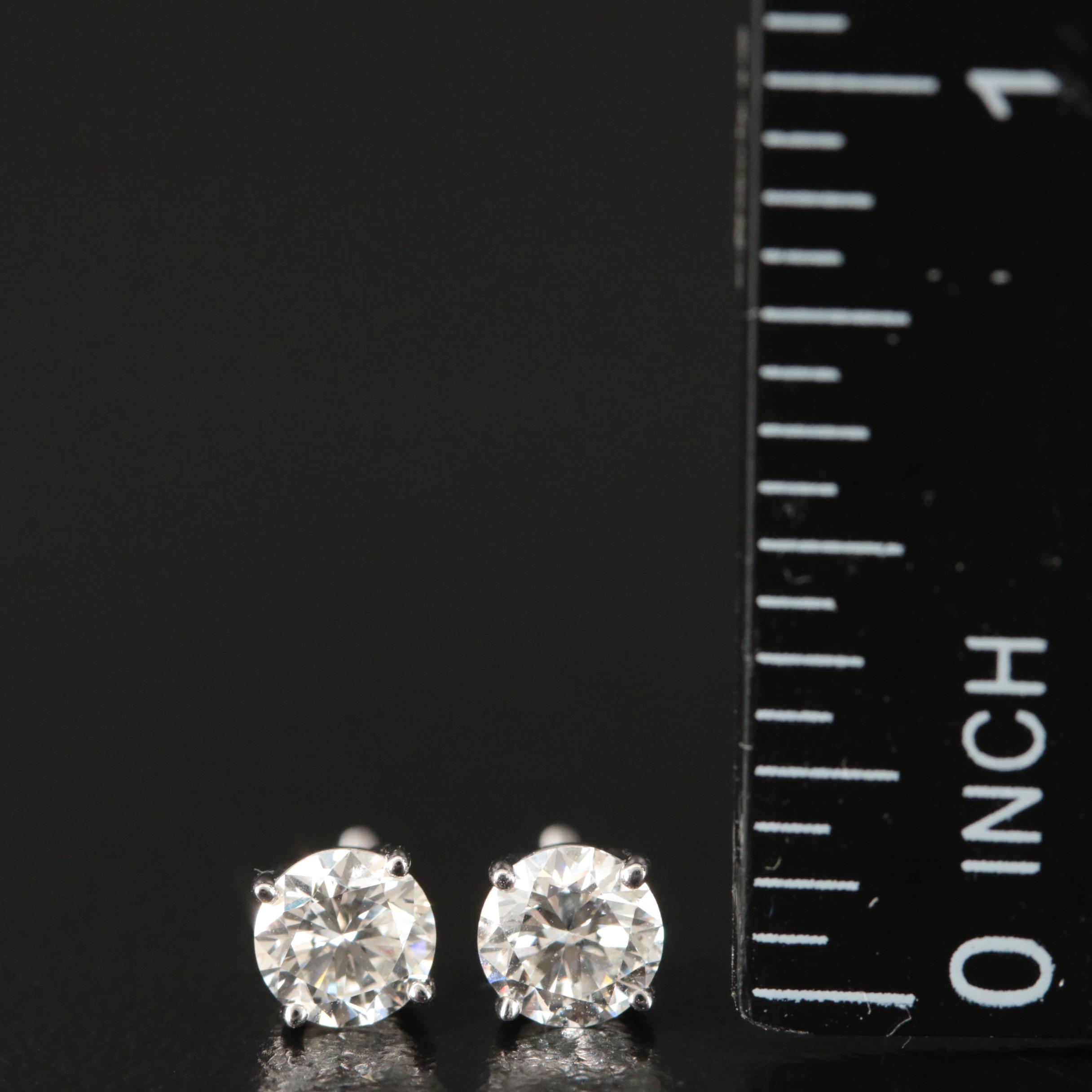 14K 0.92 CTW Lab Grown Diamond Stud Earrings