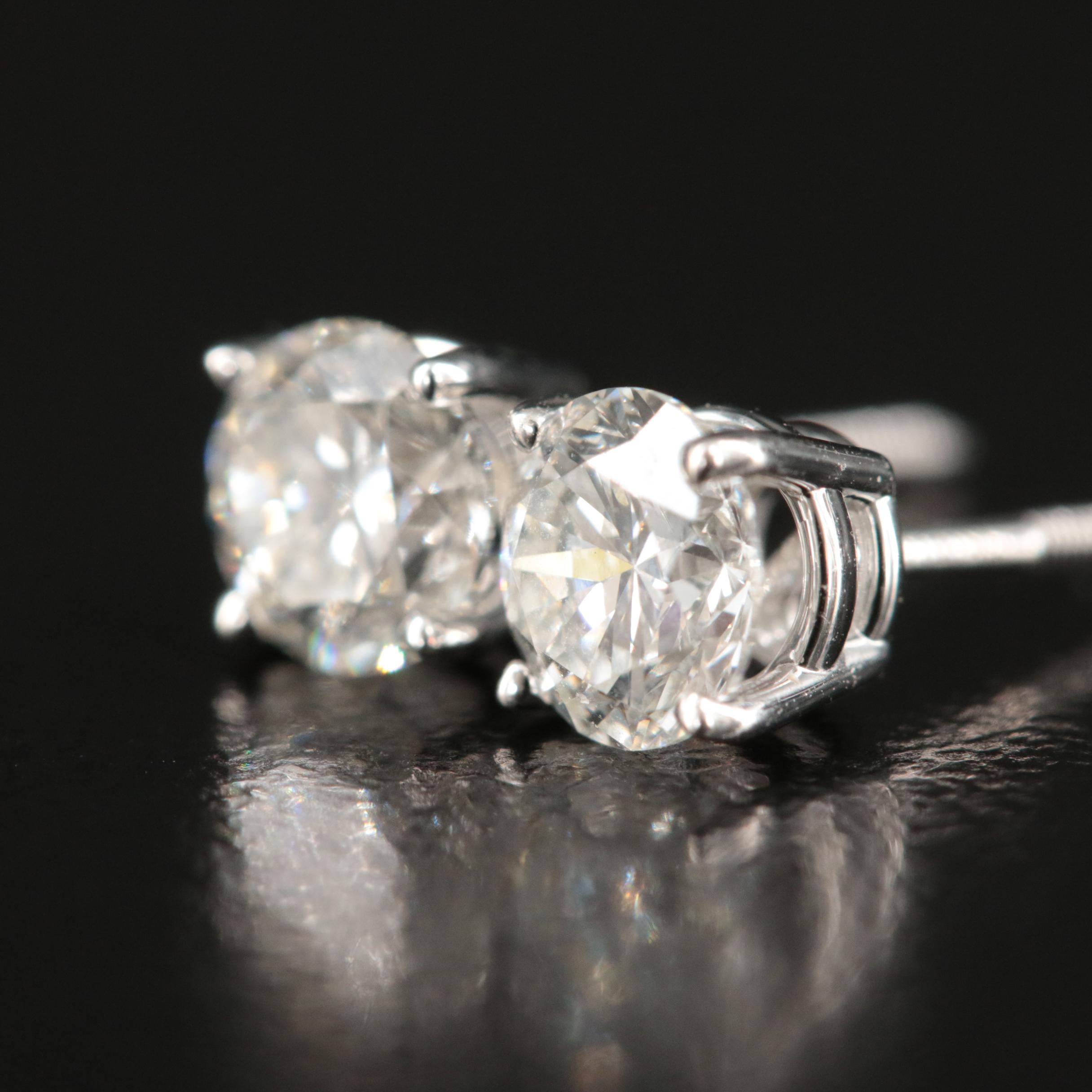 14K 0.92 CTW Lab Grown Diamond Stud Earrings