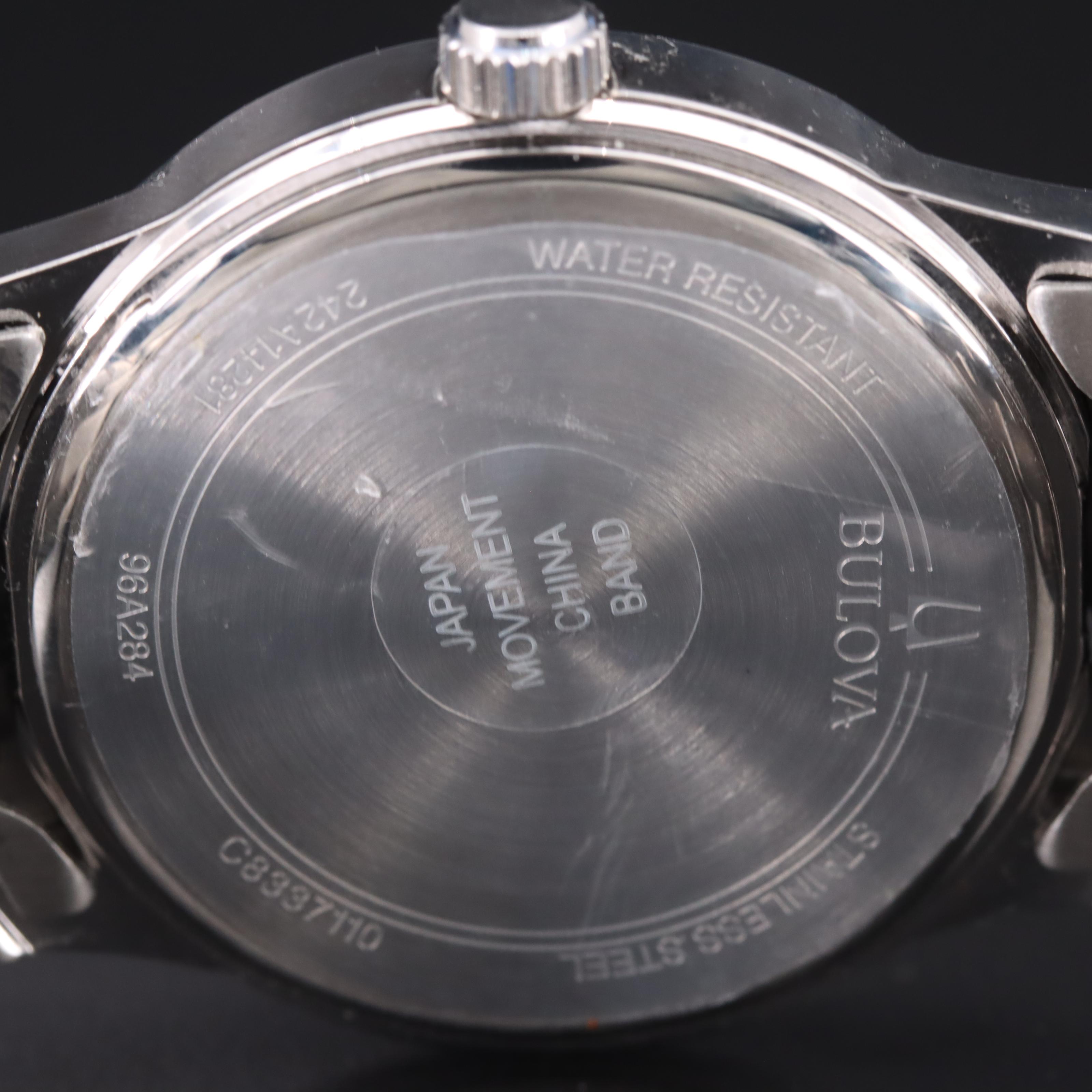 Bulova Cobalt Blue Dial Stainless Steel Quartz Watch