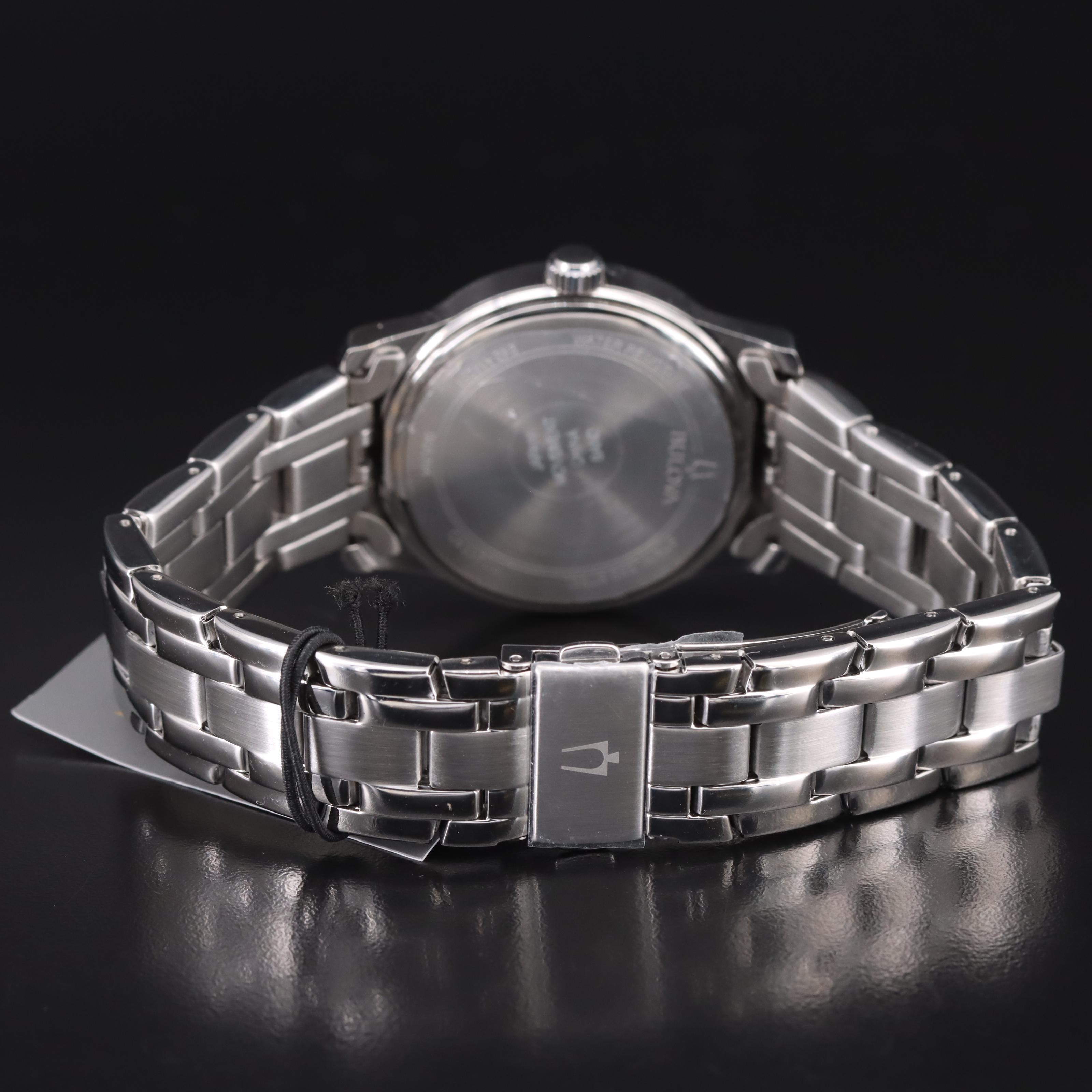 Bulova Cobalt Blue Dial Stainless Steel Quartz Watch