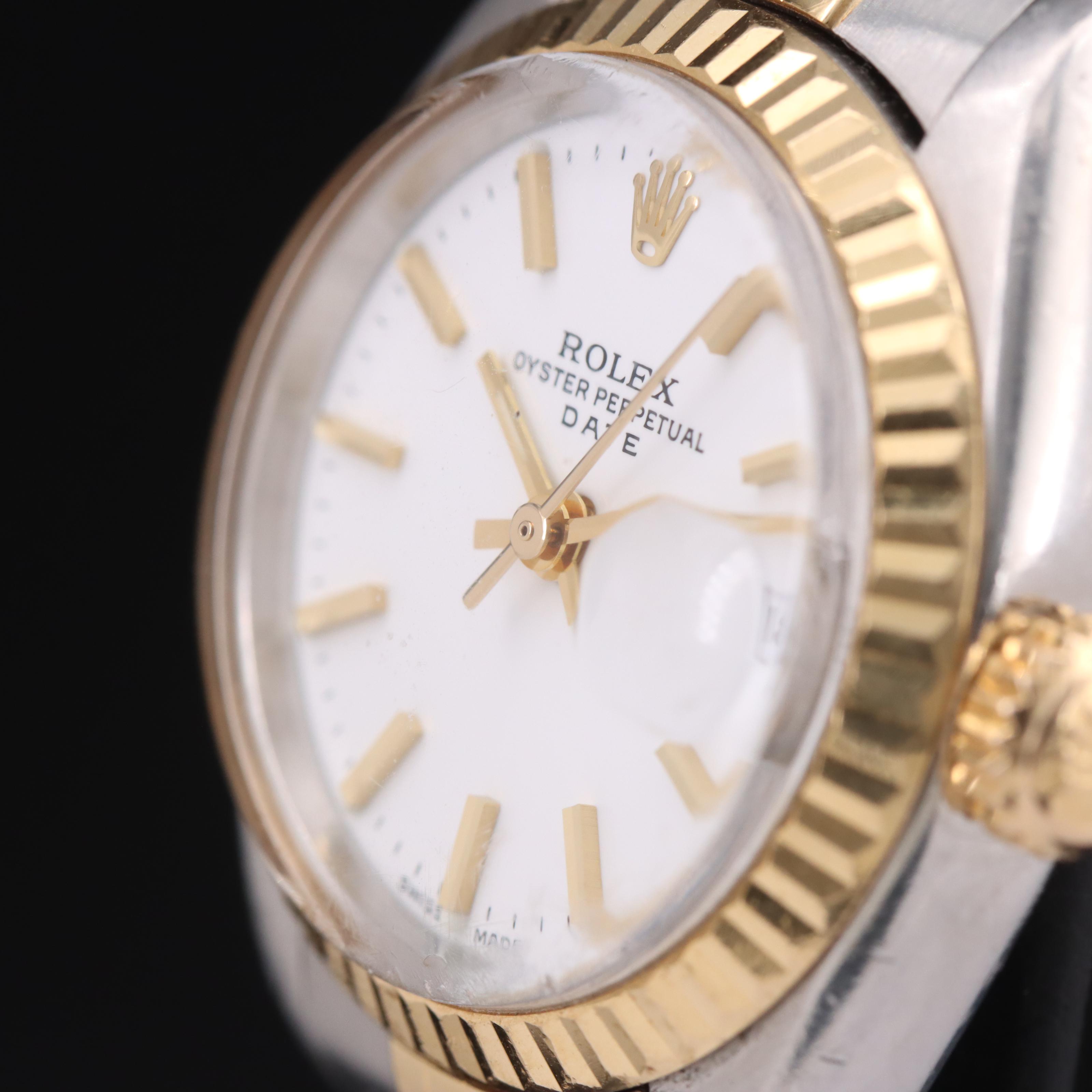 1980 Rolex Oyster Perpetual Date 18K and Stainless Steel Watch