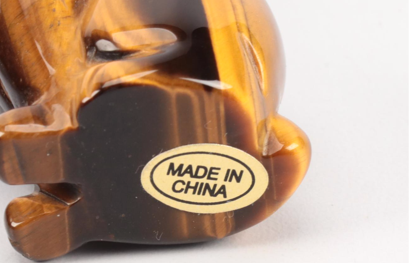 Hand-Carved Tiger's Eye Stone Cat, Dogs, Owl, Elephant and More Animal Figures