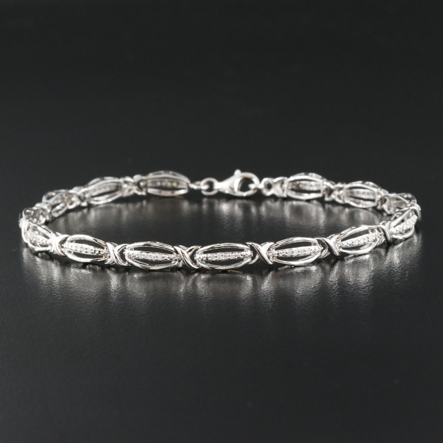 Sterling Diamond Bracelet