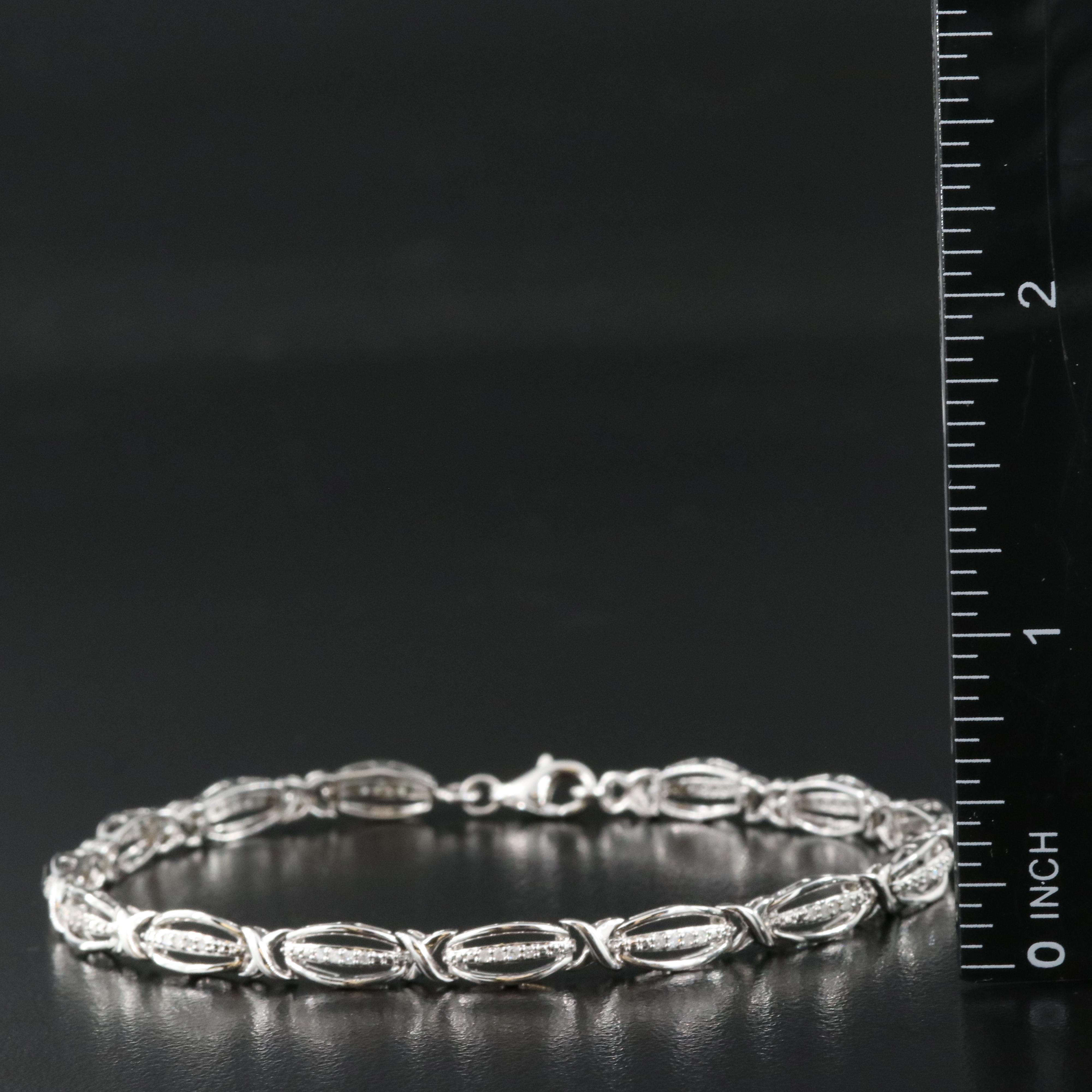Sterling Diamond Bracelet