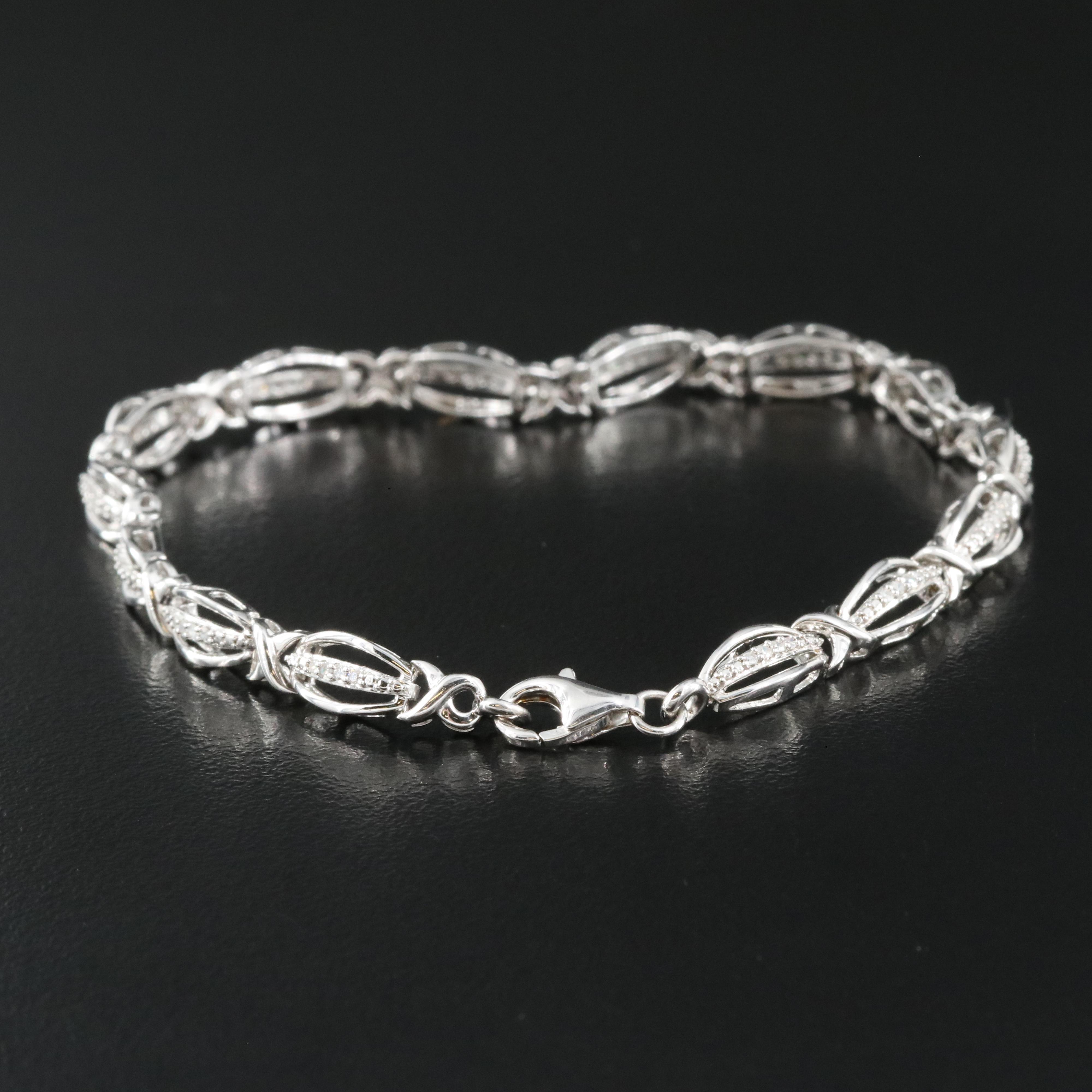 Sterling Diamond Bracelet