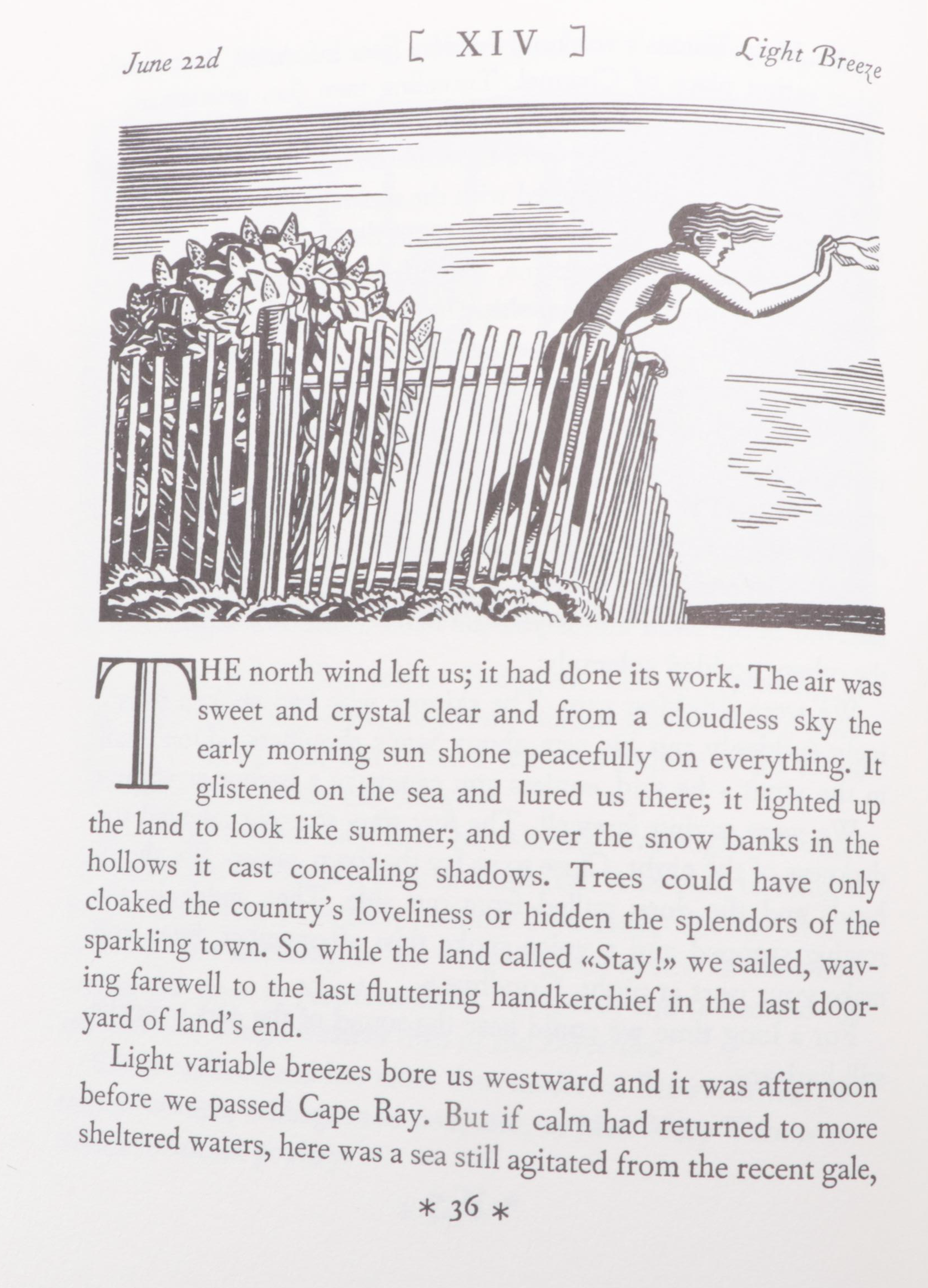First Wesleyan Edition "N by E" by Rockwell Kent with "Canterbury Tales"