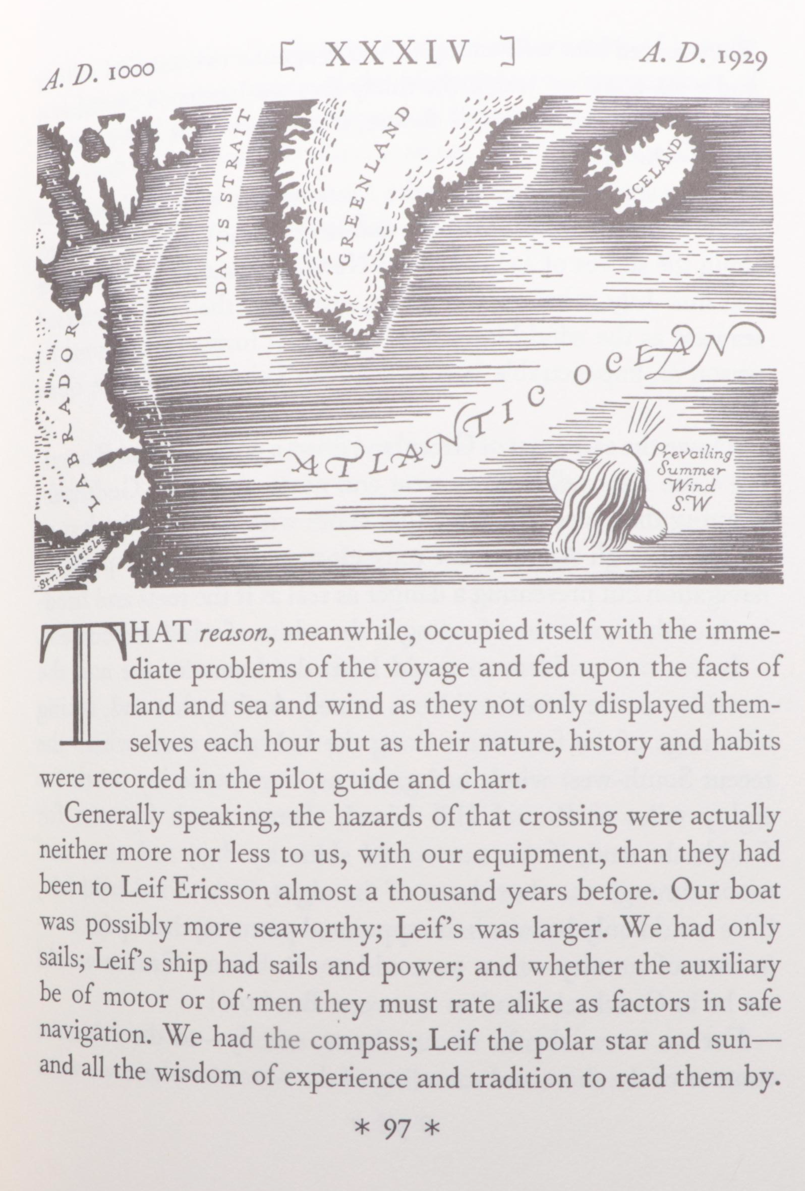 First Wesleyan Edition "N by E" by Rockwell Kent with "Canterbury Tales"