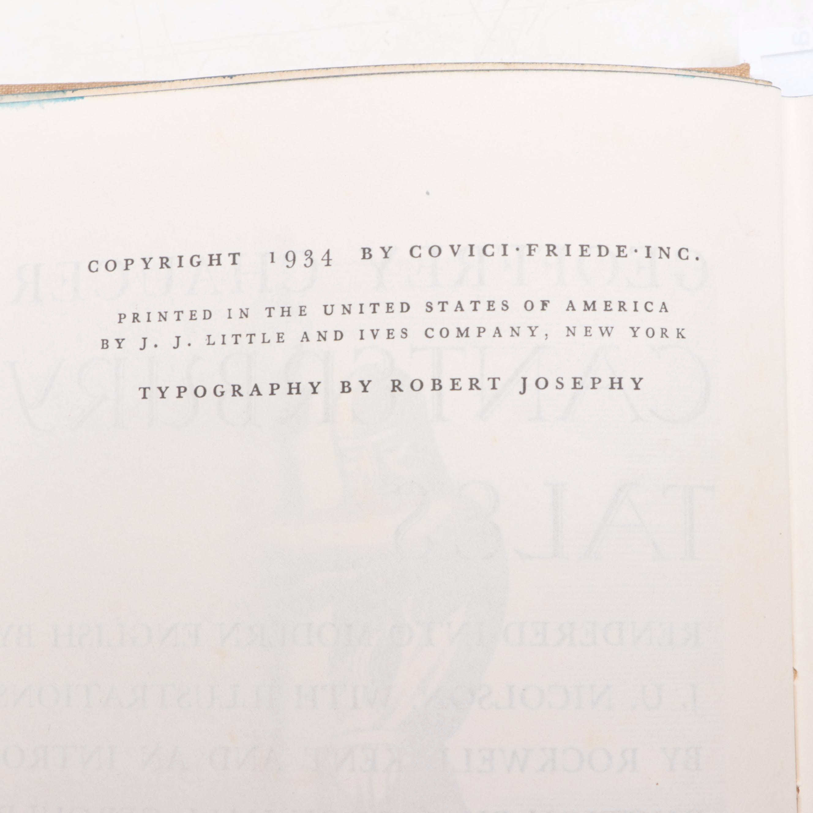 First Wesleyan Edition "N by E" by Rockwell Kent with "Canterbury Tales"