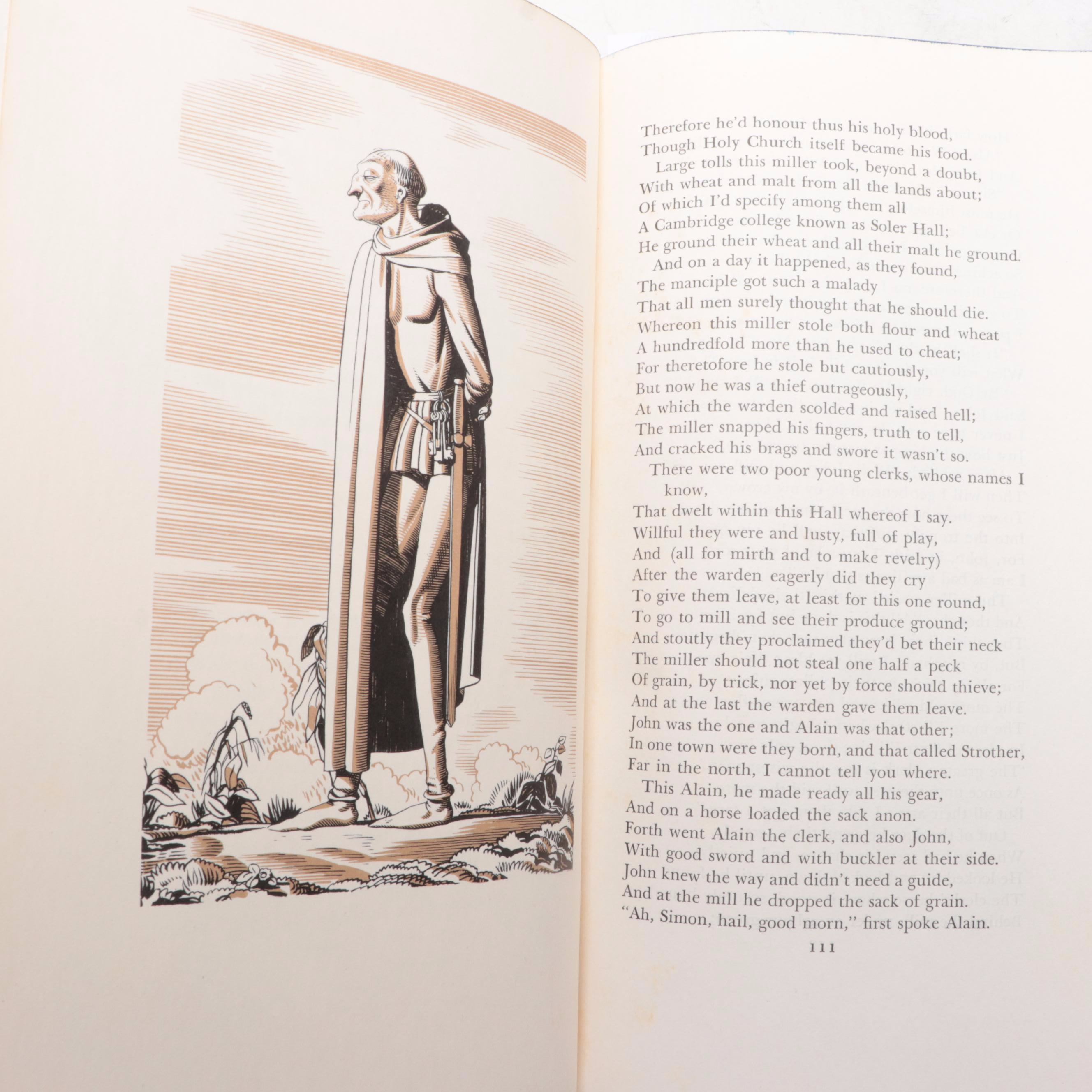 First Wesleyan Edition "N by E" by Rockwell Kent with "Canterbury Tales"