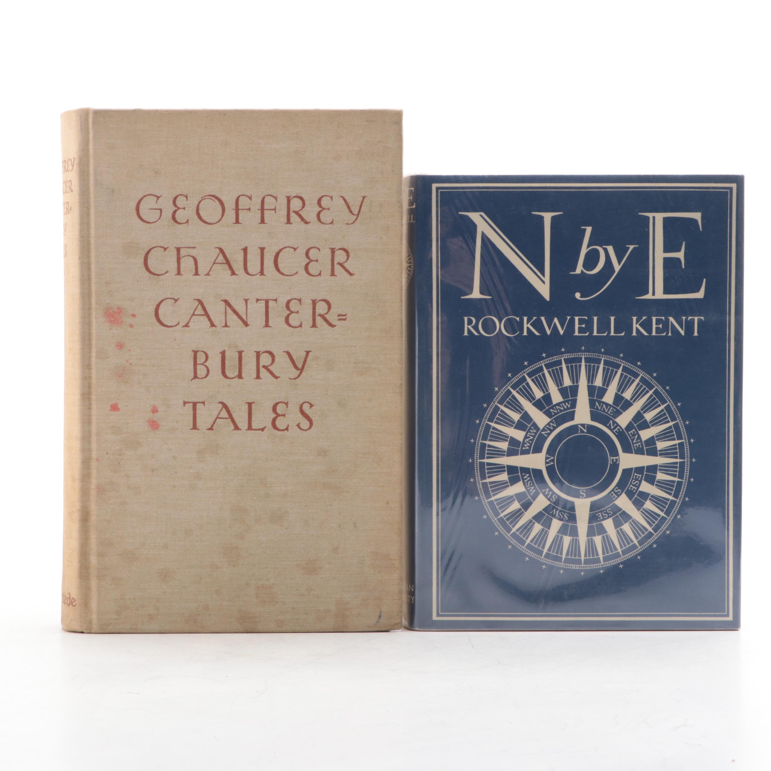 First Wesleyan Edition "N by E" by Rockwell Kent with "Canterbury Tales"