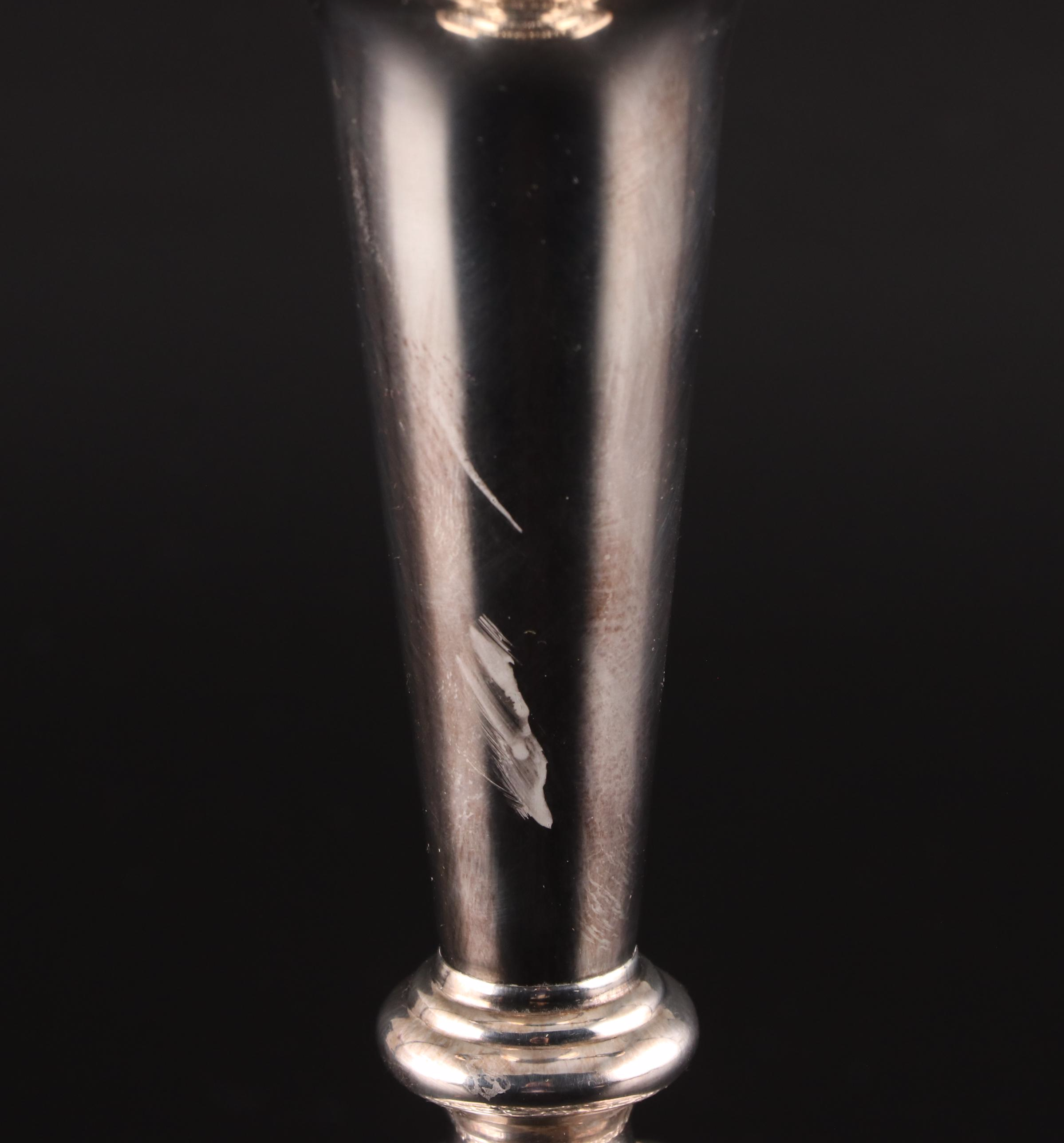 Pair of Silver Plate Three-Light Candelabra, Mid to Late 20th Century