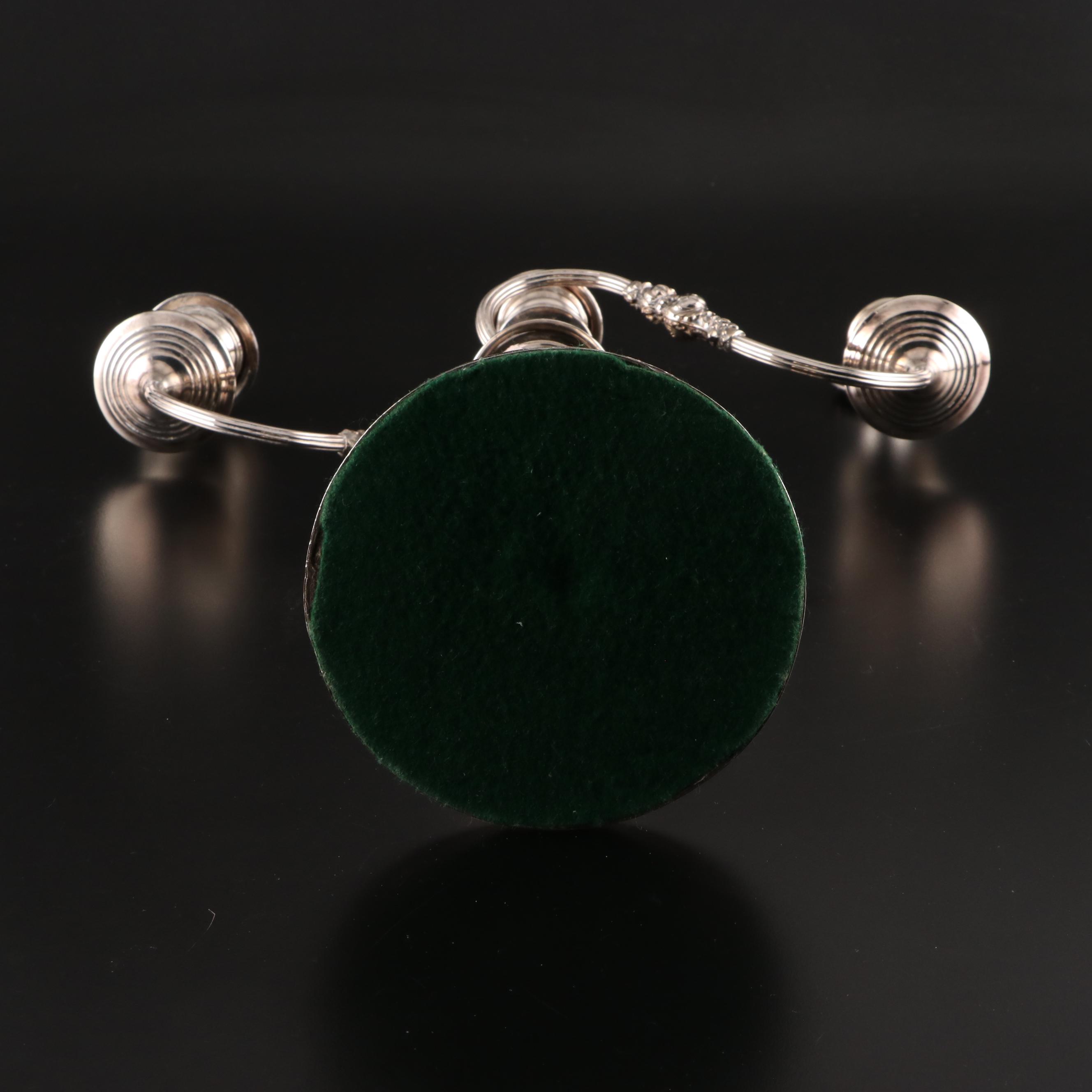 Pair of Silver Plate Three-Light Candelabra, Mid to Late 20th Century