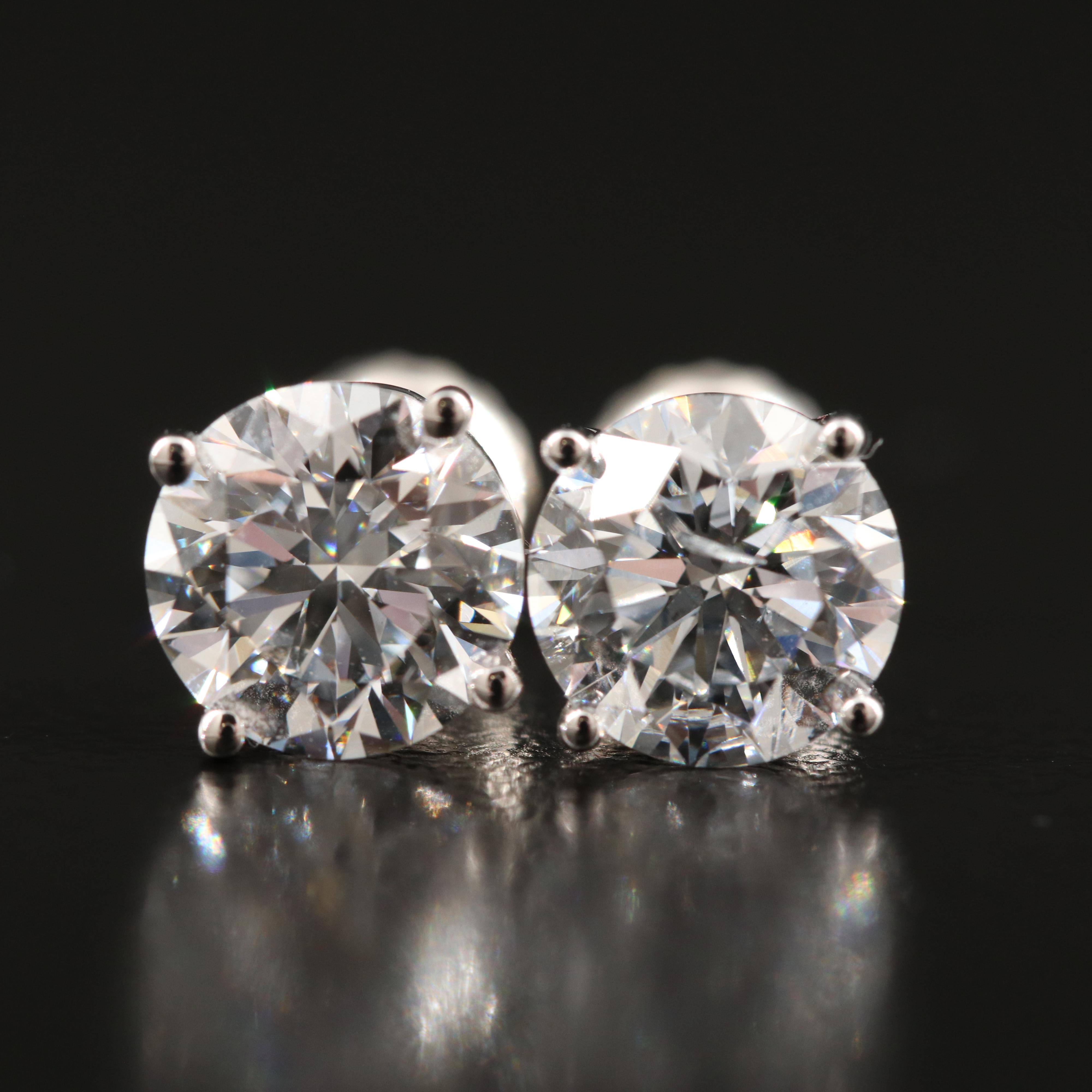14K 2.48 CTW Lab Grown Diamond Stud Earrings